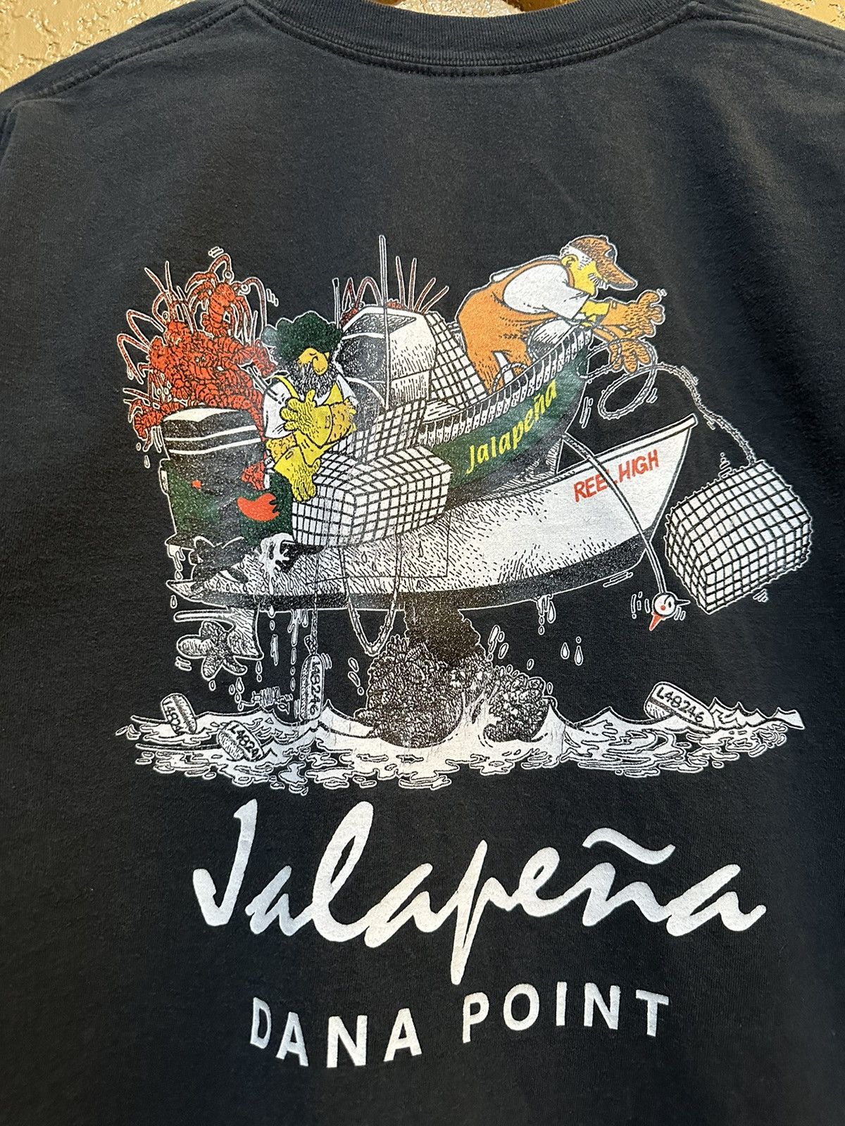 Vintage 🦞 Vintage 90s Jalapeña Dana Point Lobster Fishing Pocket Tee Size US XL / EU 56 / 4 - 3 Thumbnail