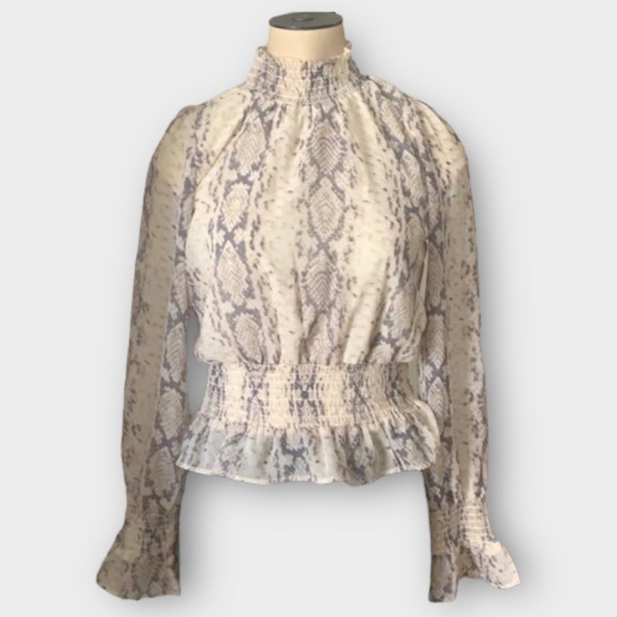 Nordstrom Japna | Snake print blouse top | XS Size XS / US 0-2 / IT 36-38 - 2 Thumbnail