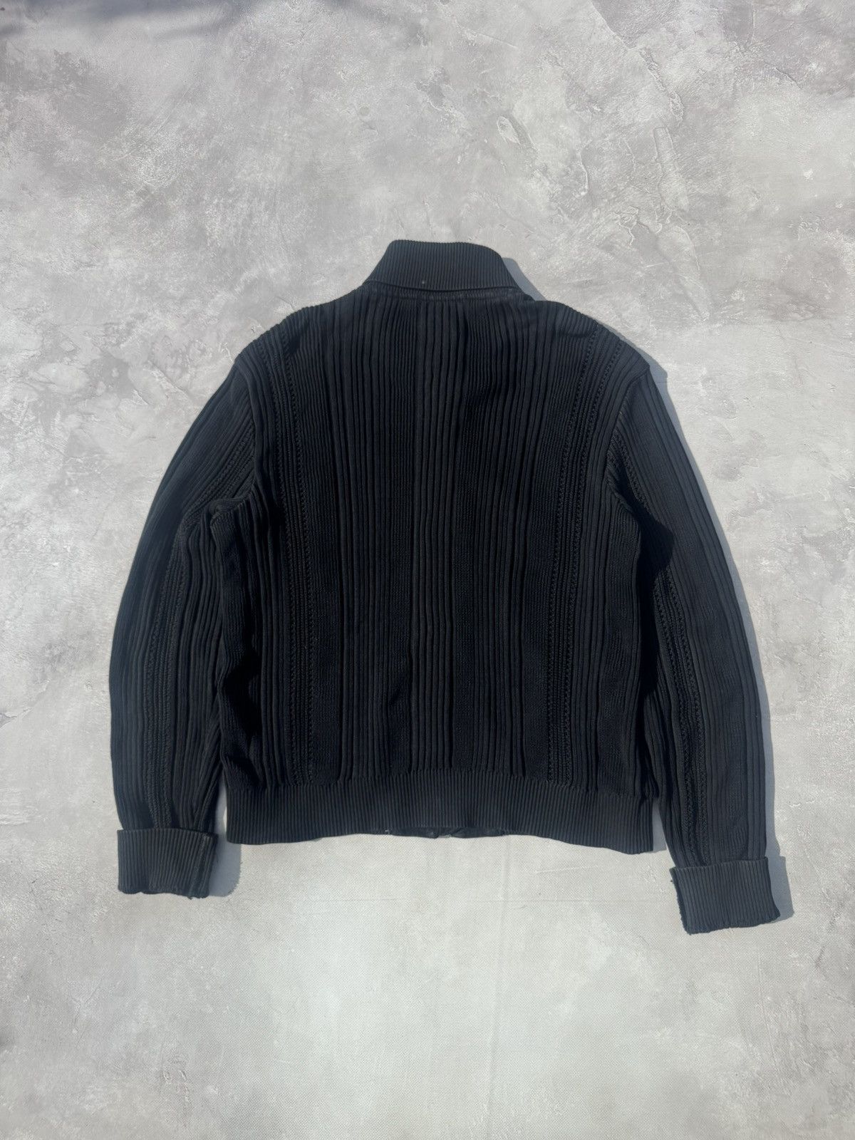 Roberto Cavalli Roberto Cavalli Class Knit&Leather Zip Sweater Jacket Size US L / EU 52-54 / 3 - 17 Thumbnail
