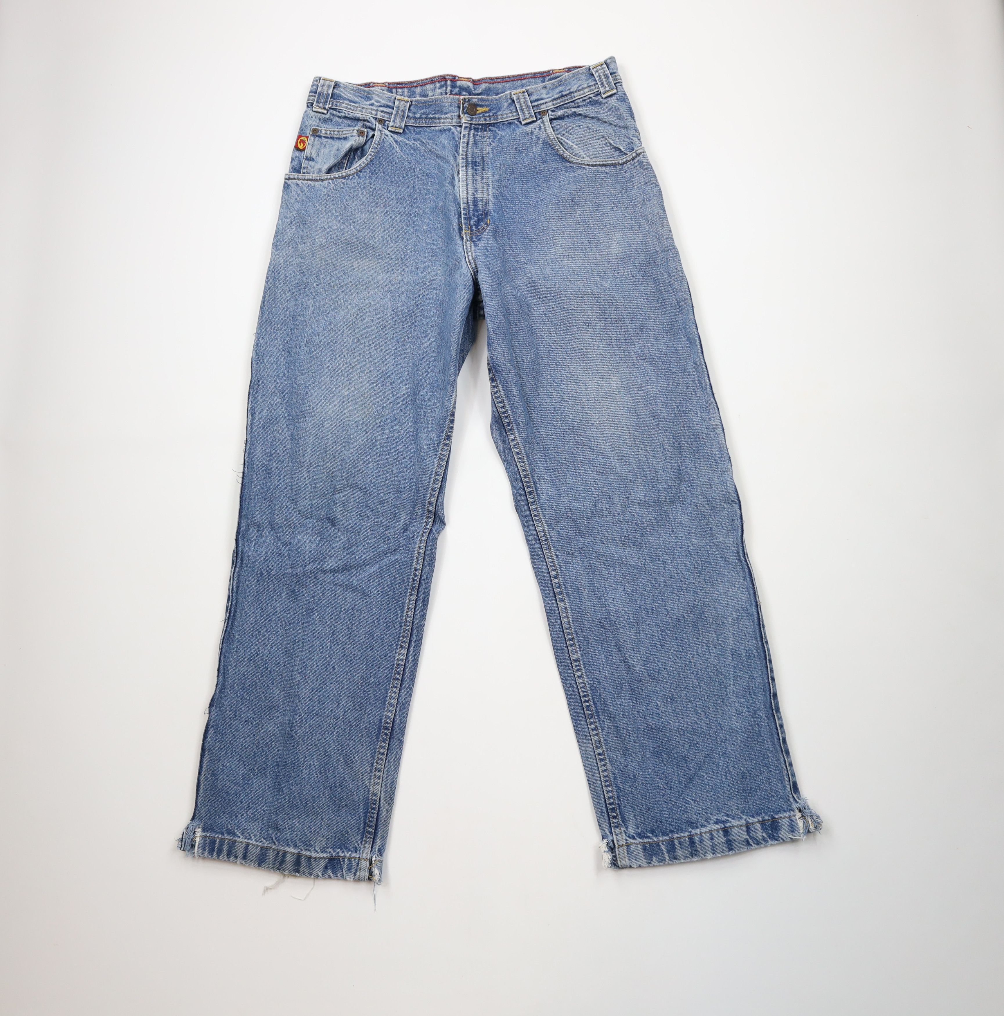 Vintage Vintage 90s Streetwear Wide Leg Skateboard Denim Jeans Blue Size US 36 / EU 52 - 1 Thumbnail