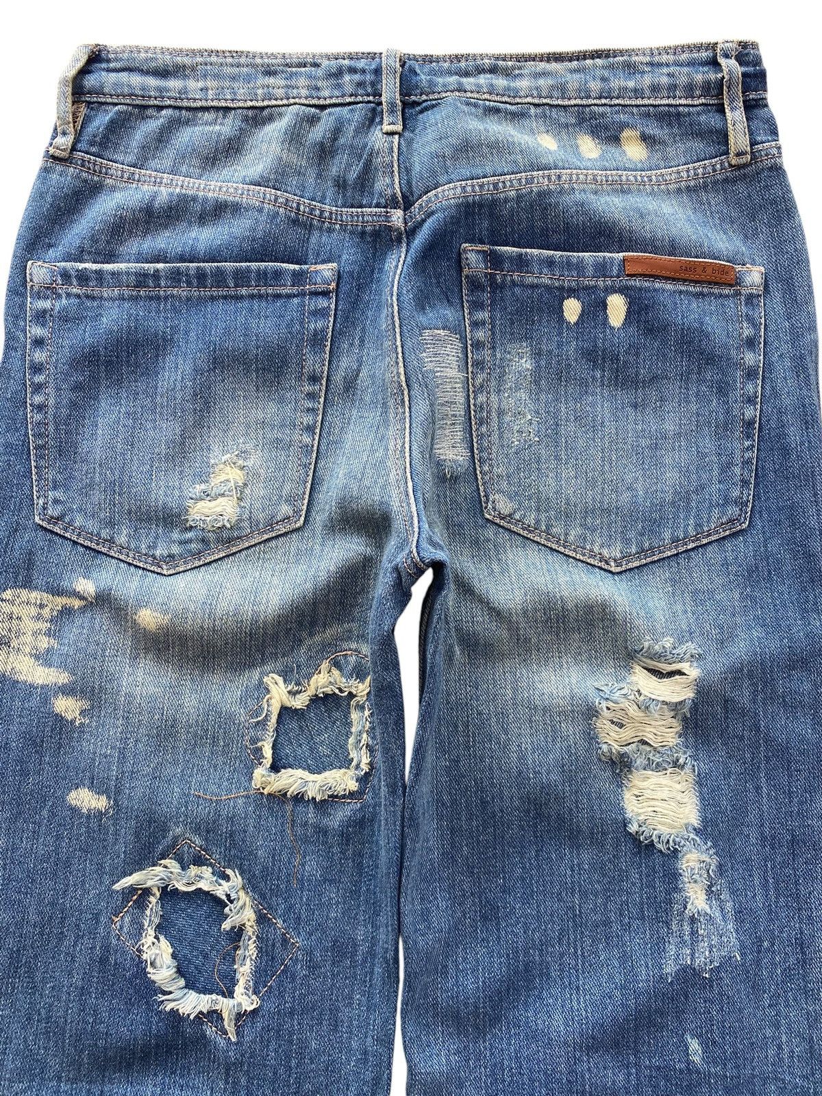 Japanese Brand Japanese Brand Faded Wash Ripped Style Straight Leg Jeans Size US 29 - 4 Thumbnail
