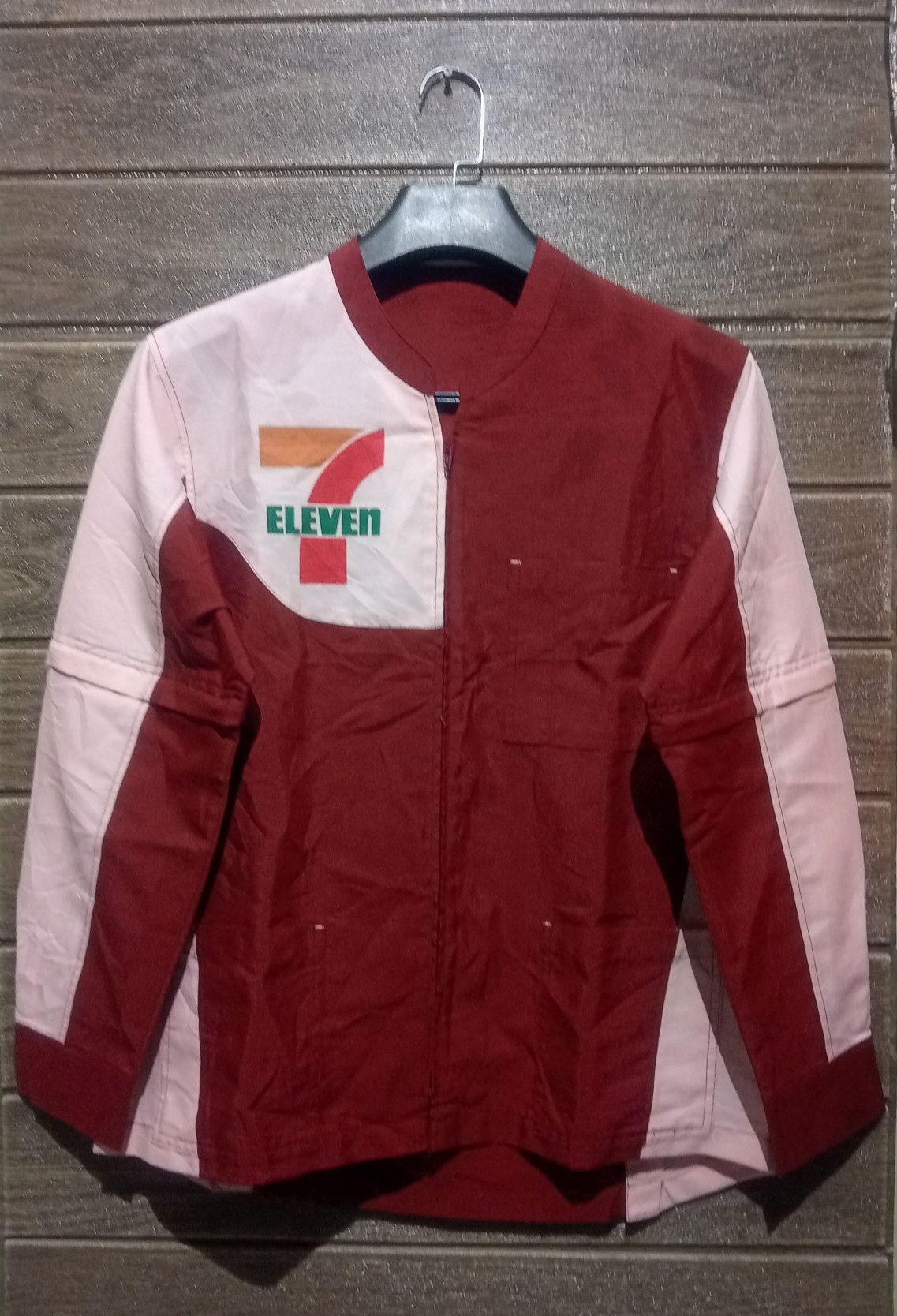 Vintage Vintage 90's 7 ELEVEN Uniform Workwear Zip Up Jacket Size US M / EU 48-50 / 2 - 1 Thumbnail