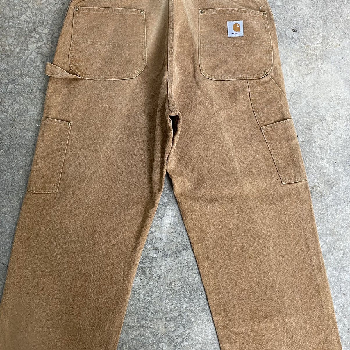 Carhartt VTG Carhartt Double Knee Faded Tan Carpenter Work Pants Size US 38 / EU 54 - 14 Thumbnail