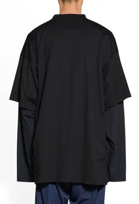 Balenciaga o1srvl11e0525 T-Shirt Oversized in Black Size US L / EU 52-54 / 3 - 3 Thumbnail