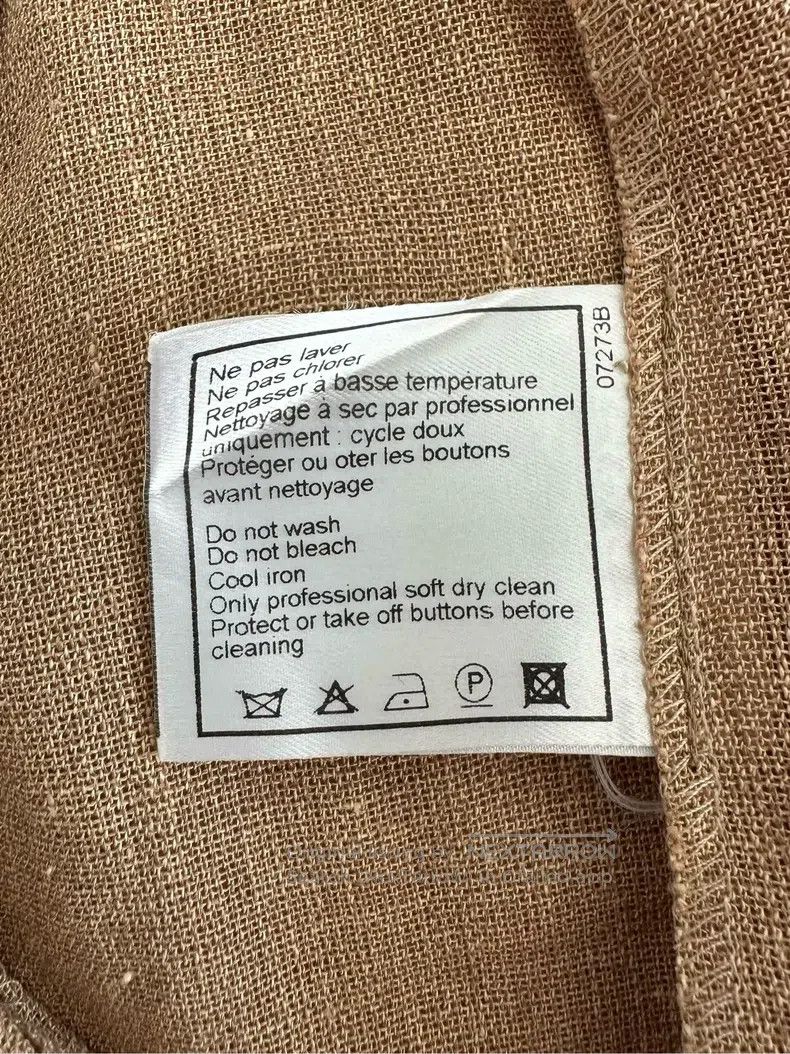 Chanel Chanel 98 linen pure colour draped suit pencil pants Size 25" / US 0 / IT 36 - 8 Thumbnail