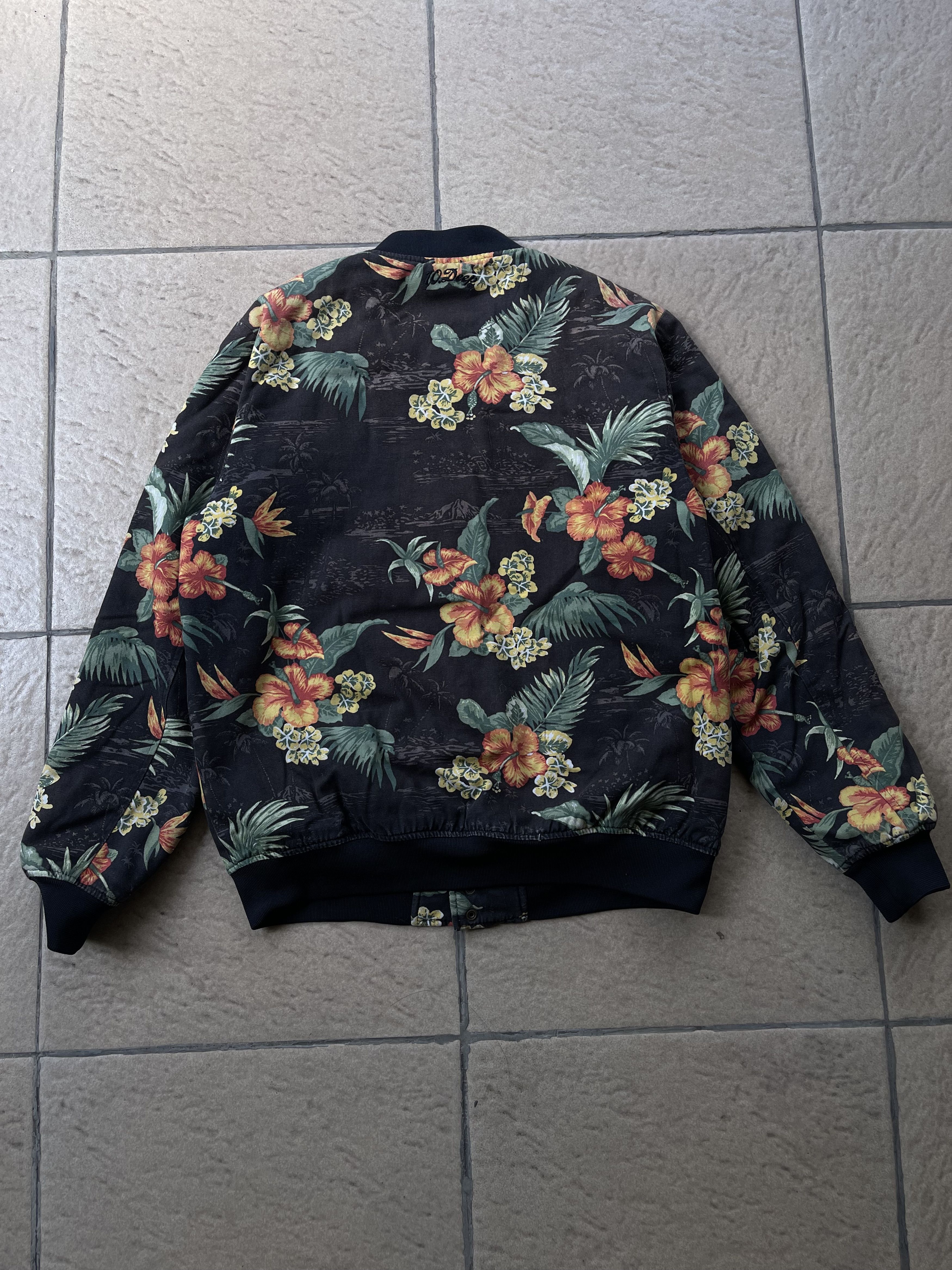 10 Deep Vintage 10.Deep Floral boomber jacket black tropical Hawaiia Size US S / EU 44-46 / 1 - 7 Thumbnail