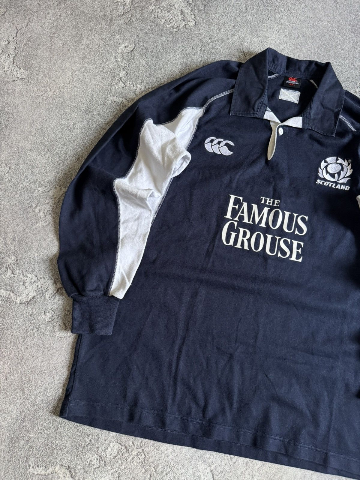 Canterbury of New Zealand Canterbury L SCOTTISH 🏴󠁧󠁢󠁳󠁣󠁴󠁿 RUGBY 🏉 sweatshirt THE FAMOUS GROUSE Size US L / EU 52-54 / 3 - 8 Thumbnail