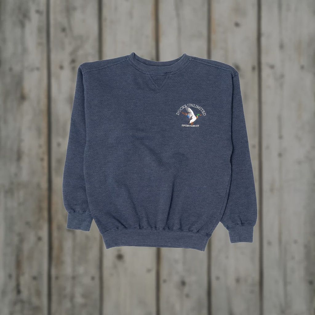 Vintage Ducks Unlimited Marathon Apparel Sweatshirt Navy Blue Long Sleeve Medium Vintage Size US M / EU 48-50 / 2 - 1 Thumbnail