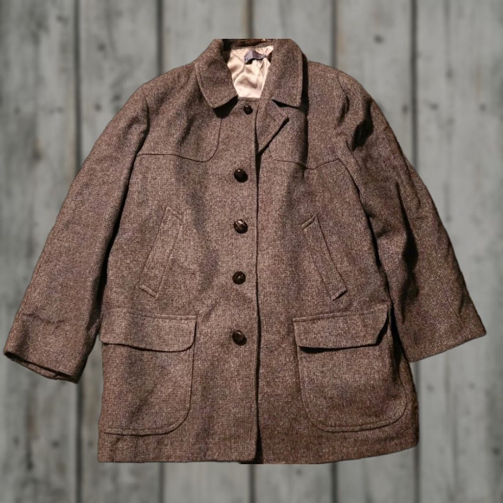Pendleton VINTAGE Pendleton Coat Grey Wool Mens 54 USA Size Gray 54 Wool Mens VTG Pendleton Coat USA Grey Wool Size 54 Regular? Size US L / EU 52-54 / 3 - 1 Thumbnail