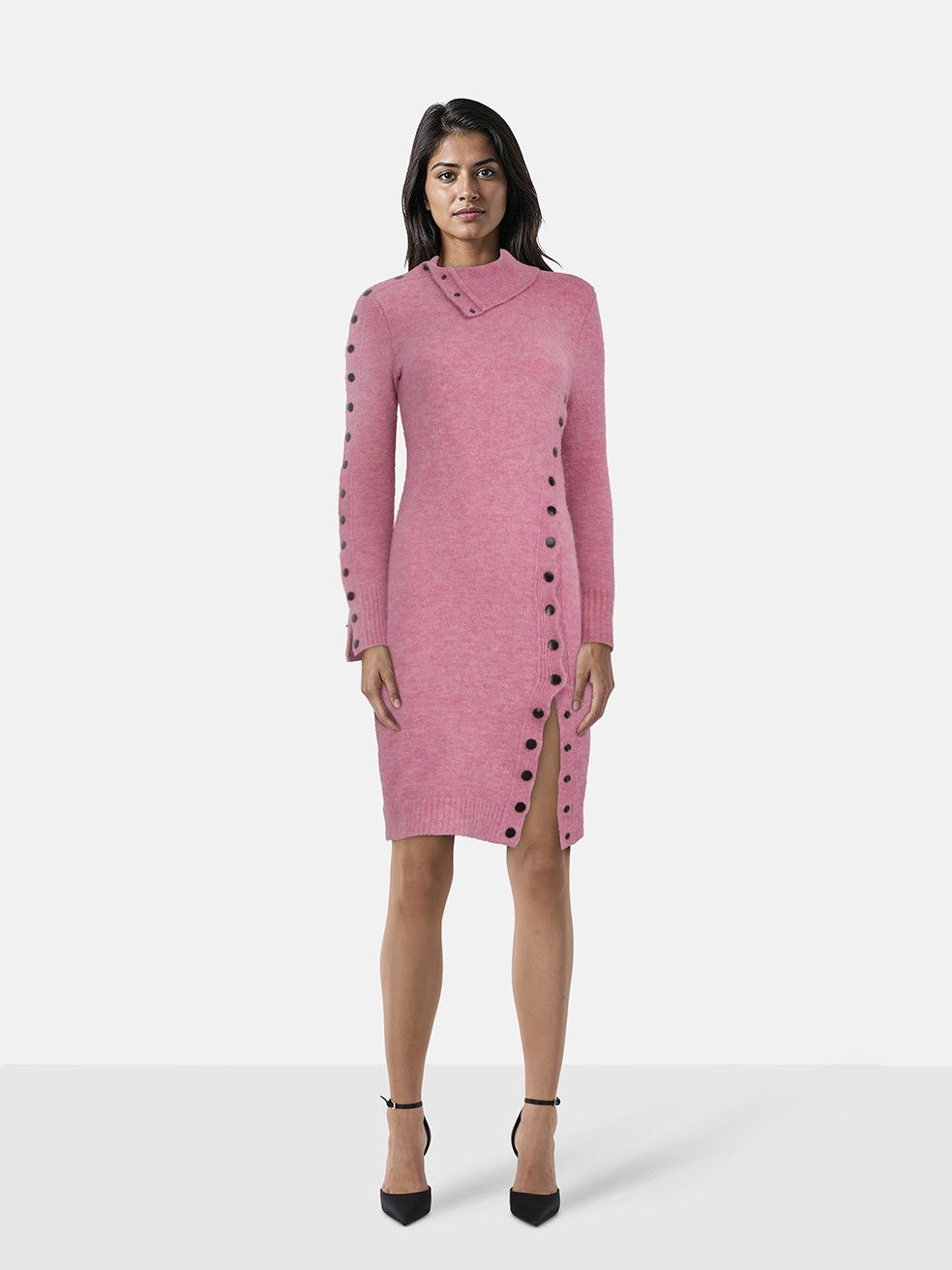 Isabel Marant Pink Marina Knitted Knee Length Dress Size XS / US 0-2 / IT 36-38 - 1 Thumbnail