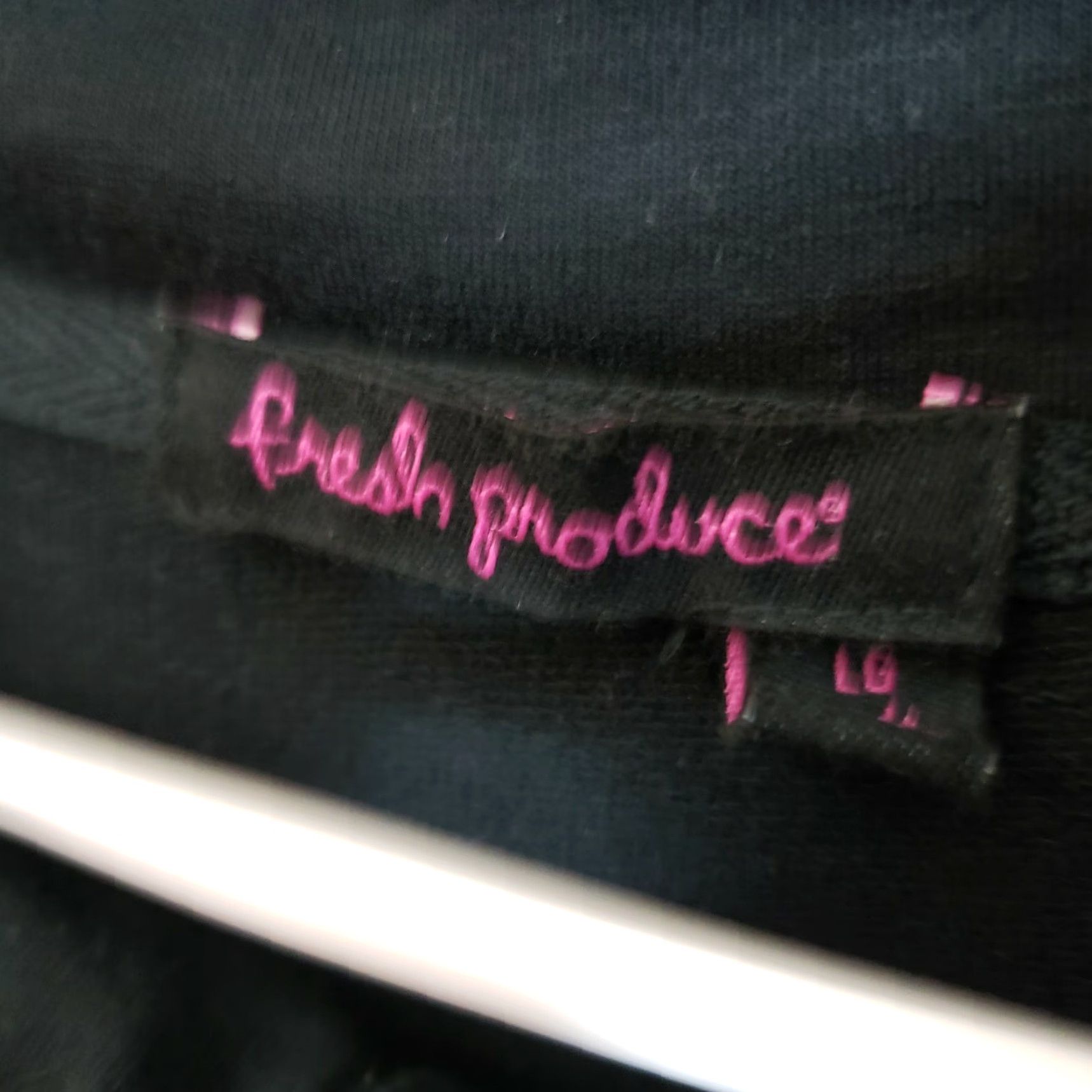 Vintage Fresh Produce Womens Full Zip Sweatshirt Sz Large Solid Black Long Sleeve Size L / US 10 / IT 46 - 5 Thumbnail