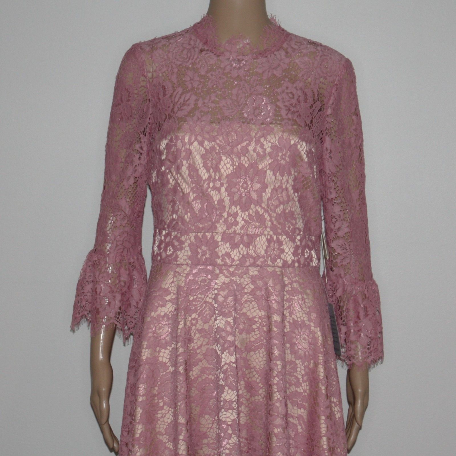 Other Eliza J Bell Sleeve Lace Fit & Flare Dress NWT MSRP $158 Size M / US 6-8 / IT 42-44 - 4 Thumbnail