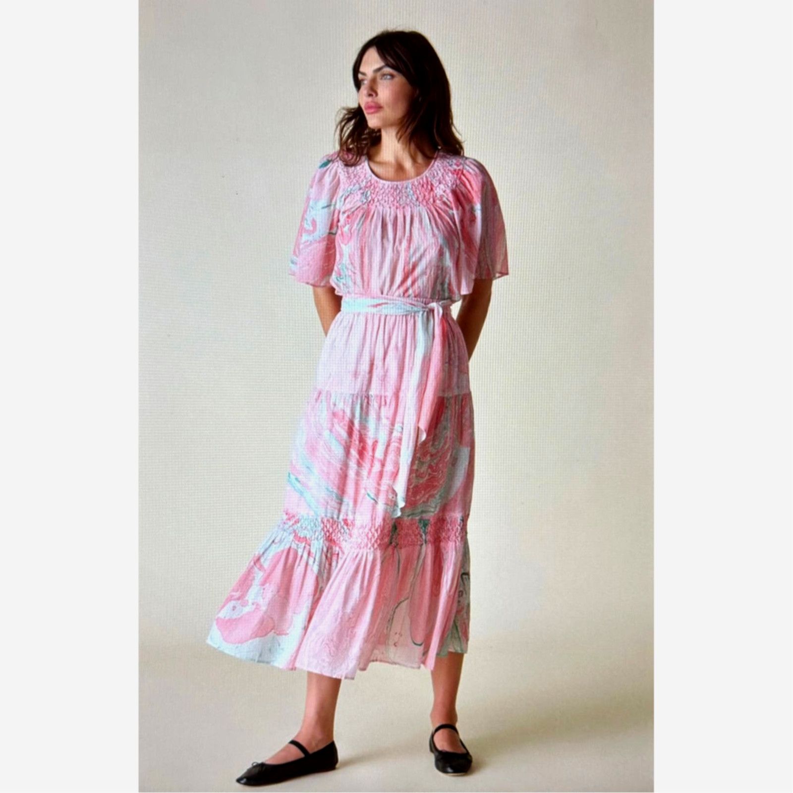 Other St Roche Selma Midi Skirt Pink Marbled size M Size 30" / US 8 / IT 44 - 10 Thumbnail