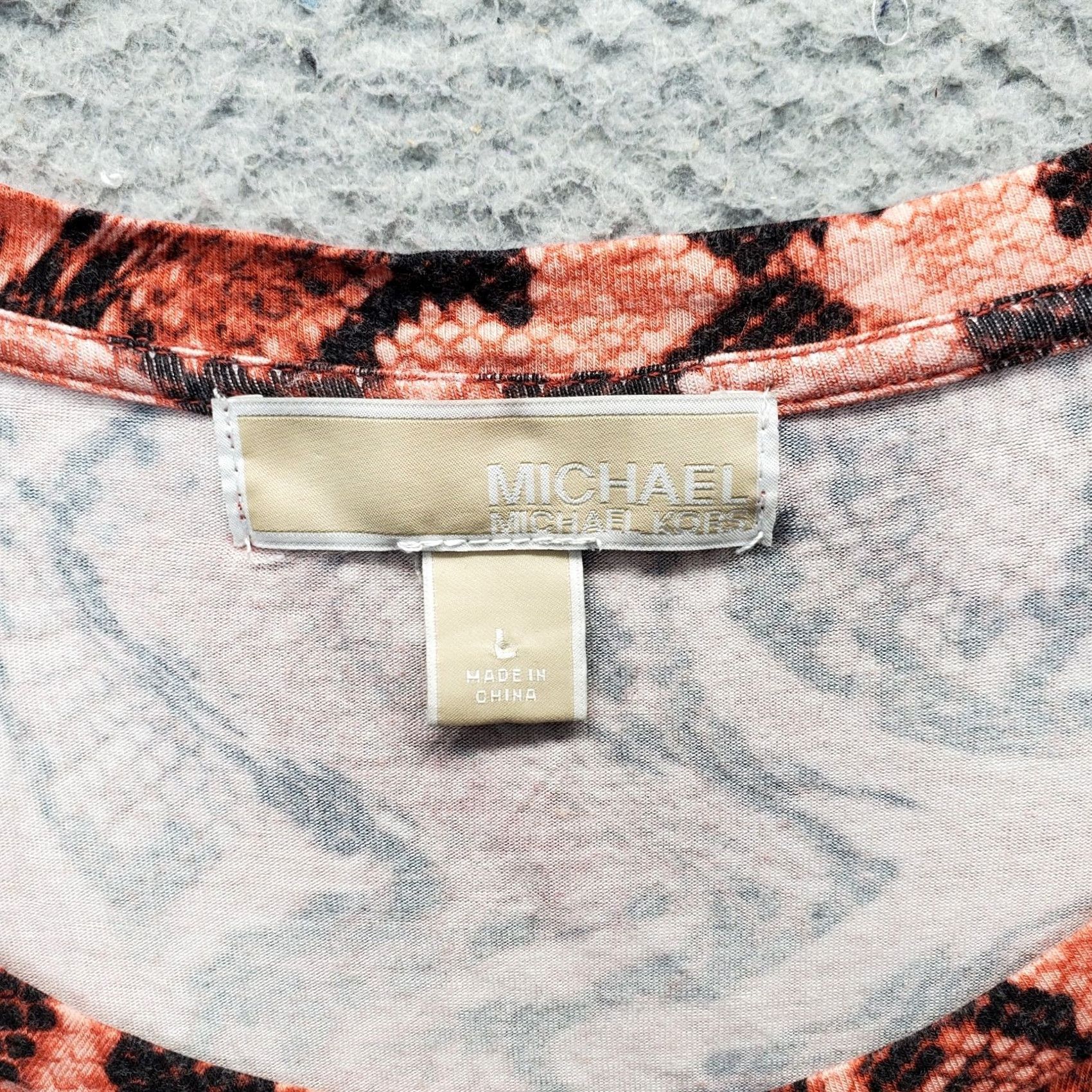 Michael Kors Michael Kors Blouse Womens Large Multi Animal Print Dolman Sleeve Pullover Shirt Size L / US 10 / IT 46 - 5 Thumbnail