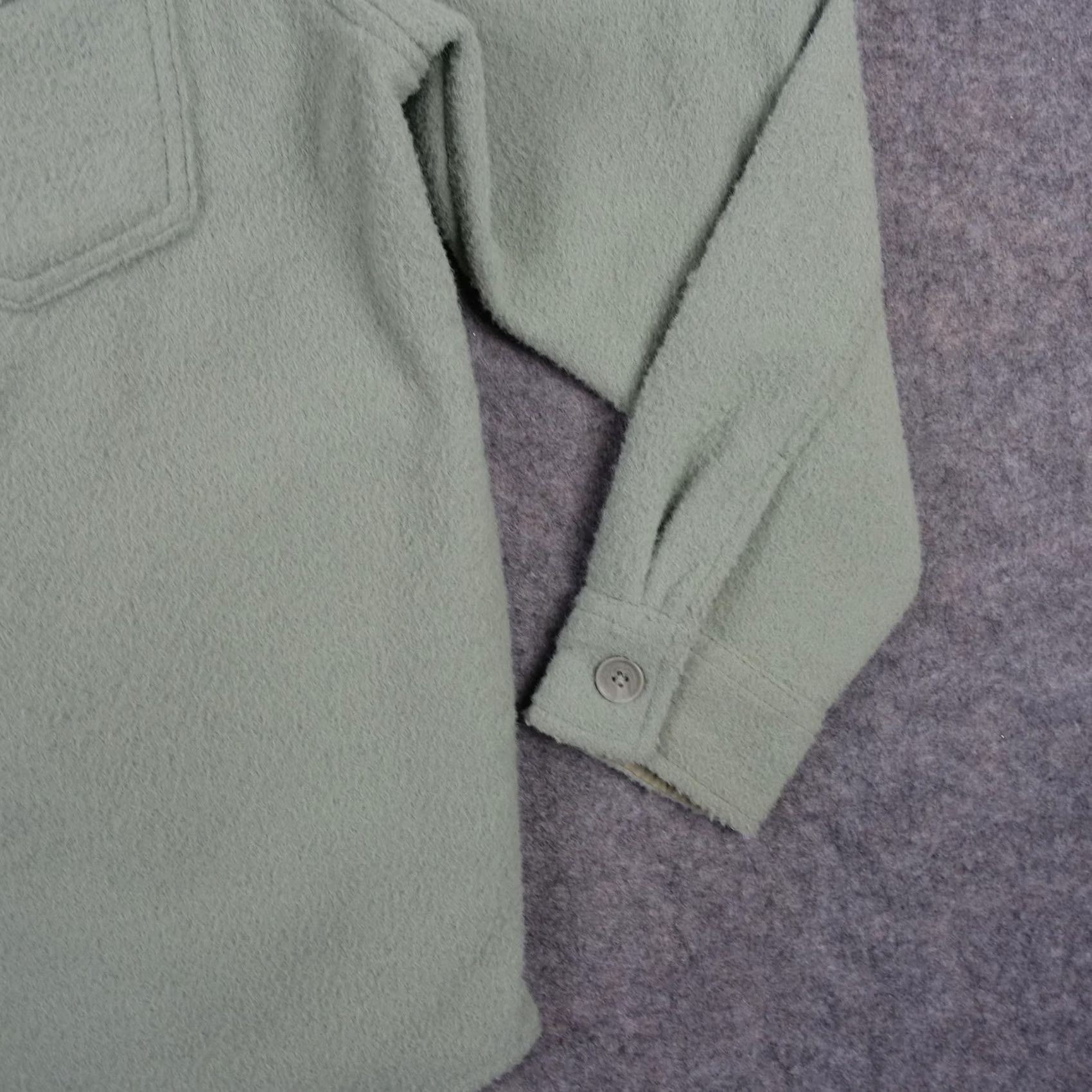 Vintage Hilary Radley Jacket Womens L Green Fleece Shacket Button Front Lined Shirt Jacket Casual All Seasons Medium/Regular Womens Large Green 90s? Size L / US 10 / IT 46 - 4 Thumbnail