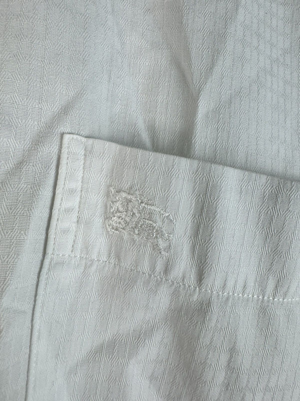 Burberry Vintage Burberry WMNS White Long Sleeve Shirt Ladies Size L / US 10 / IT 46 - 4 Thumbnail