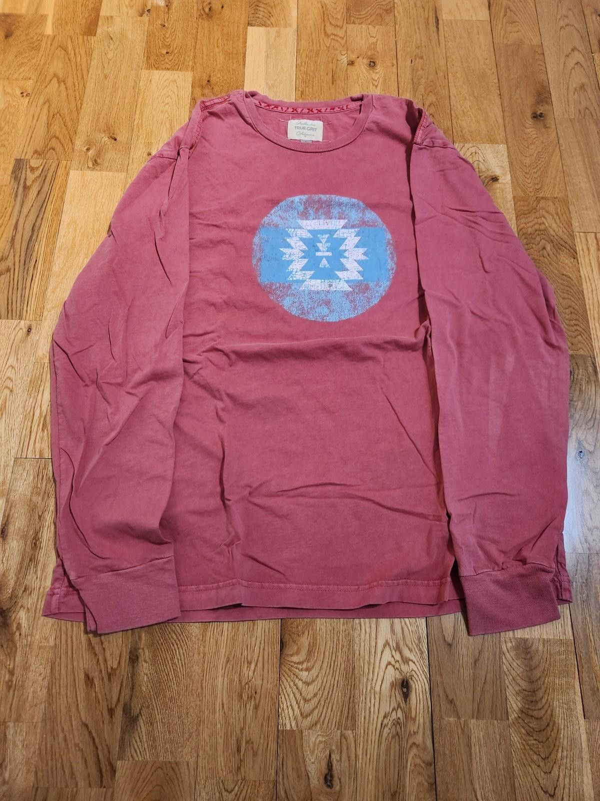 True Grit Vintage True Grit California Aztec Graphic Long Sleeve Red L Size US L / EU 52-54 / 3 - 1 Thumbnail