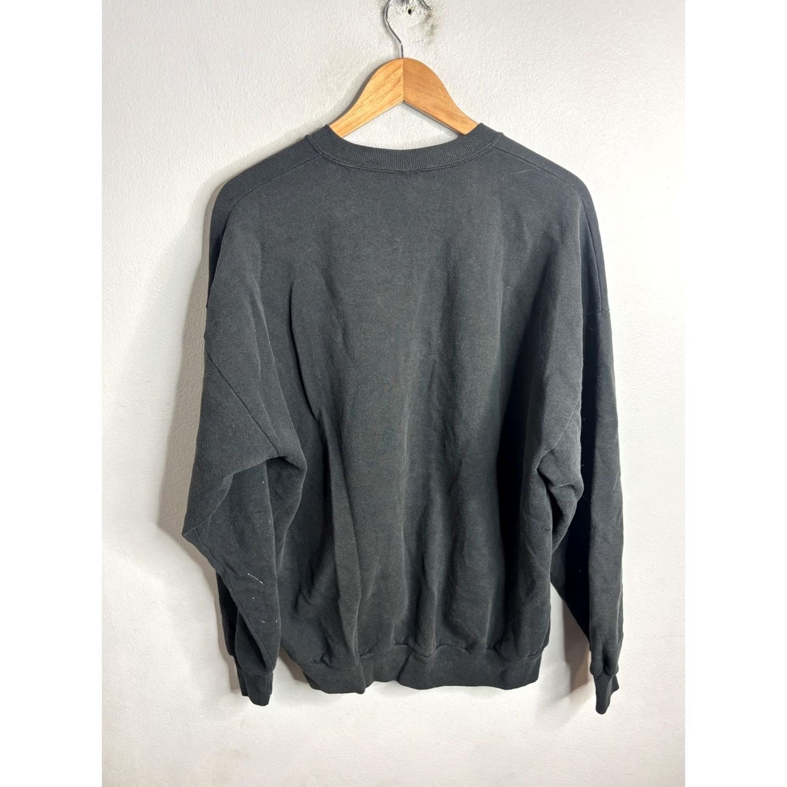 Jerzees VINTAGE Jerzees Sweatshirt Mens 2XL Black Crewneck Fleece Pullover Made USA 90s Size US XXL / EU 58 / 5 - 4 Thumbnail