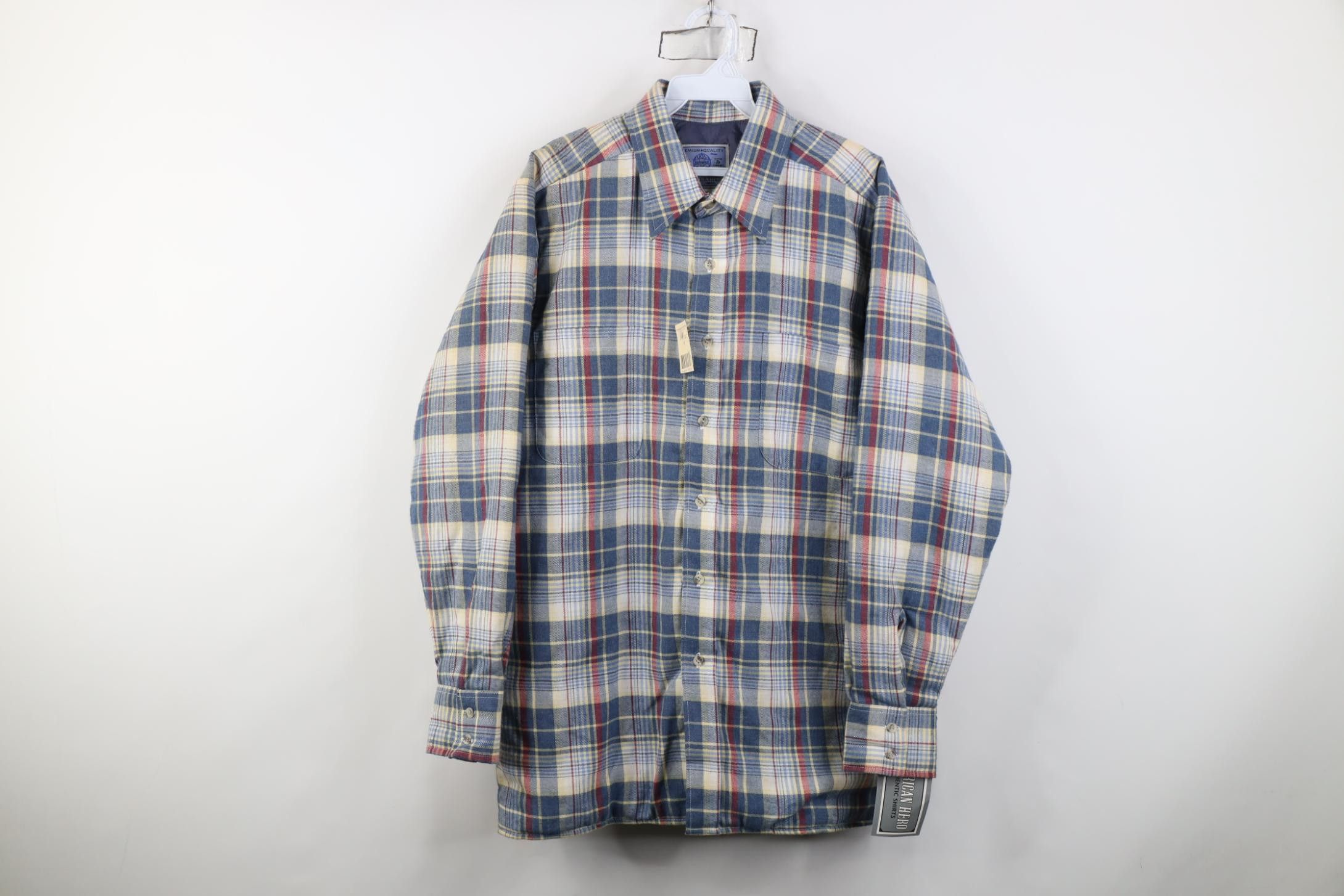 Vintage Deadstock Vintage 90s Streetwear Flannel Button Shirt Jacket Size US M / EU 48-50 / 2 - 1 Thumbnail