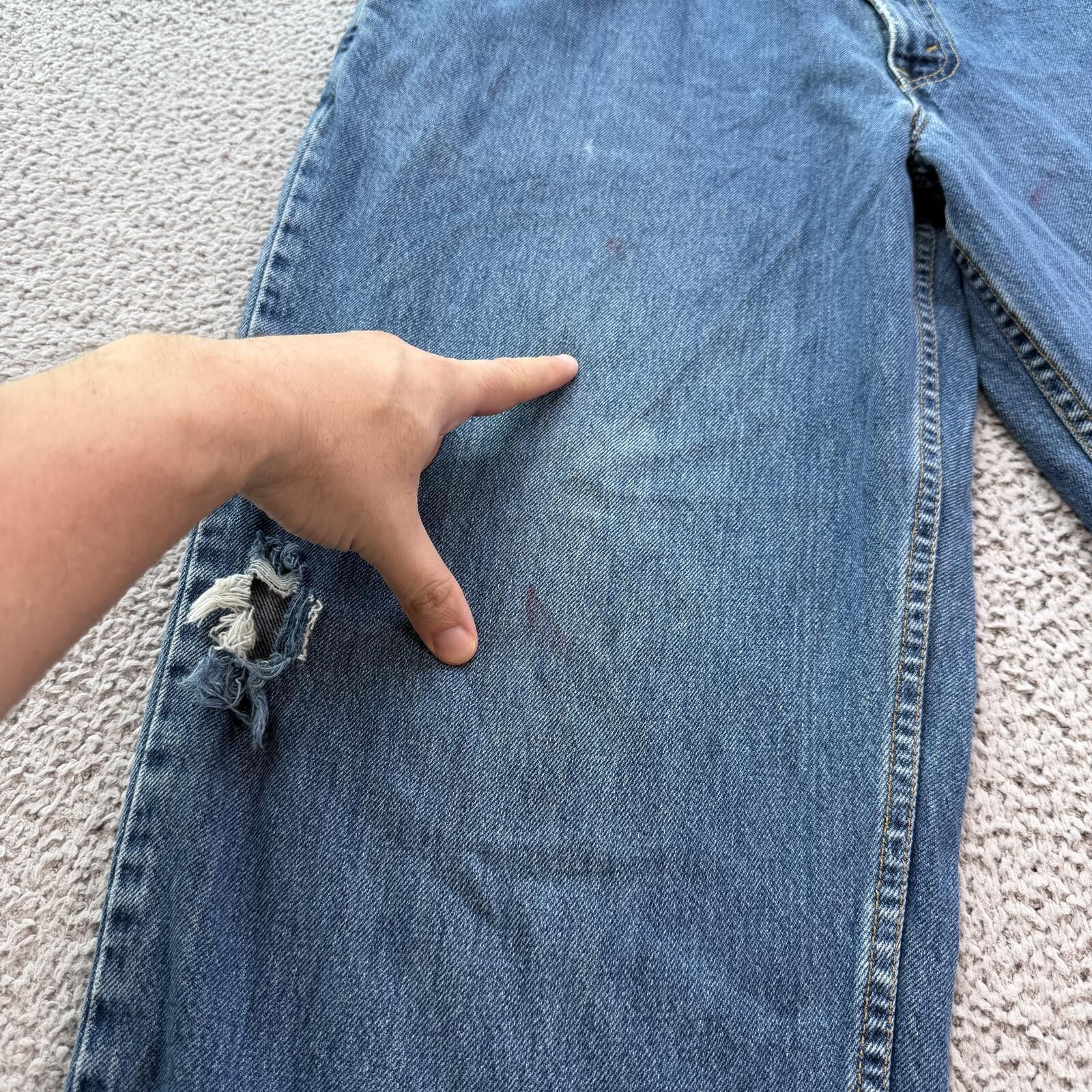 Levi's Vintage Levis 560 Loose Fit Tapered Leg Light Wash Jeans 36 Size US 36 / EU 52 - 8 Thumbnail