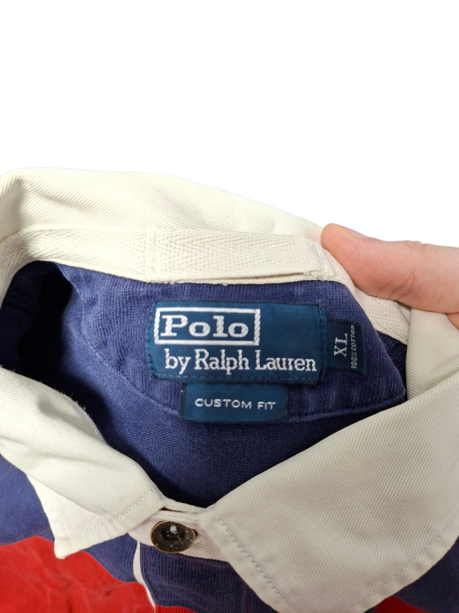 Polo Ralph Lauren POLO RALPH LAUREN VINTAGE LUXURY STRIPED RUGBY SHIRT Size US XL / EU 56 / 4 - 4 Thumbnail