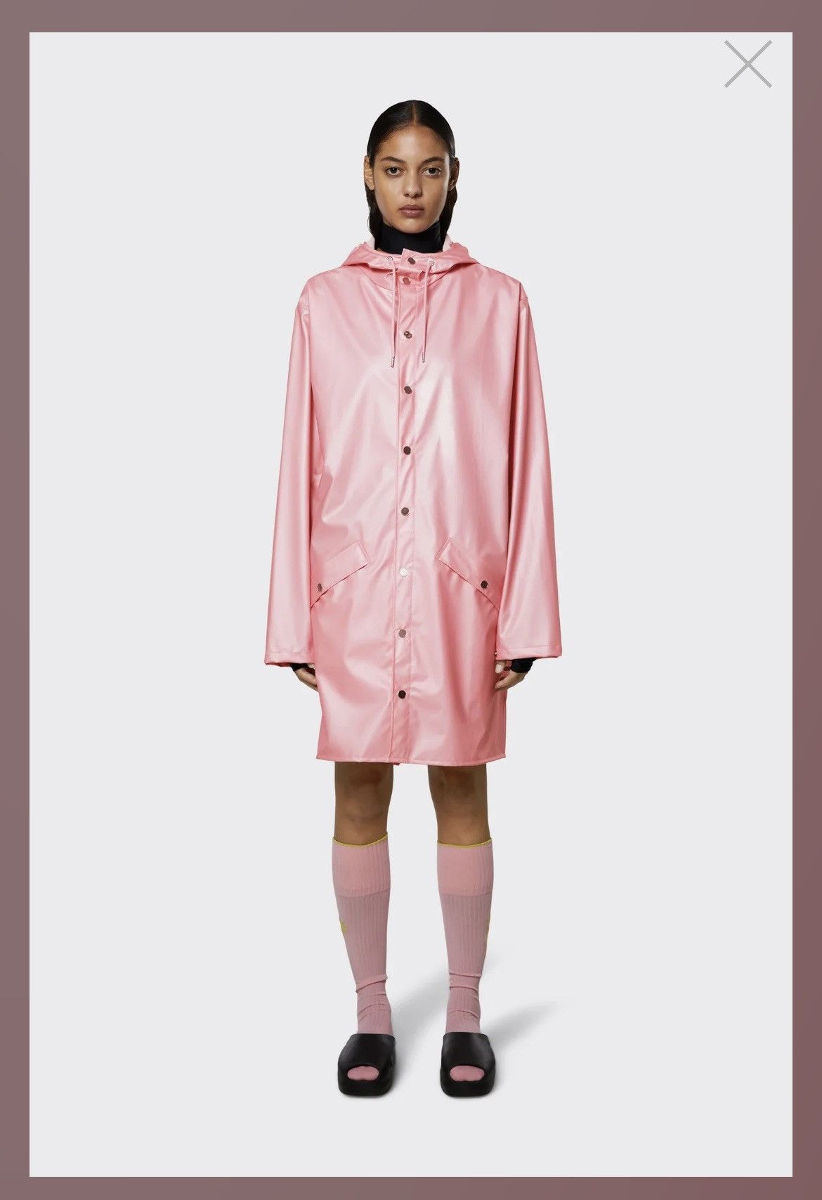 Rains NWT Rains Long Jacket in Pink Sky Size M / US 6-8 / IT 42-44 - 1 Thumbnail