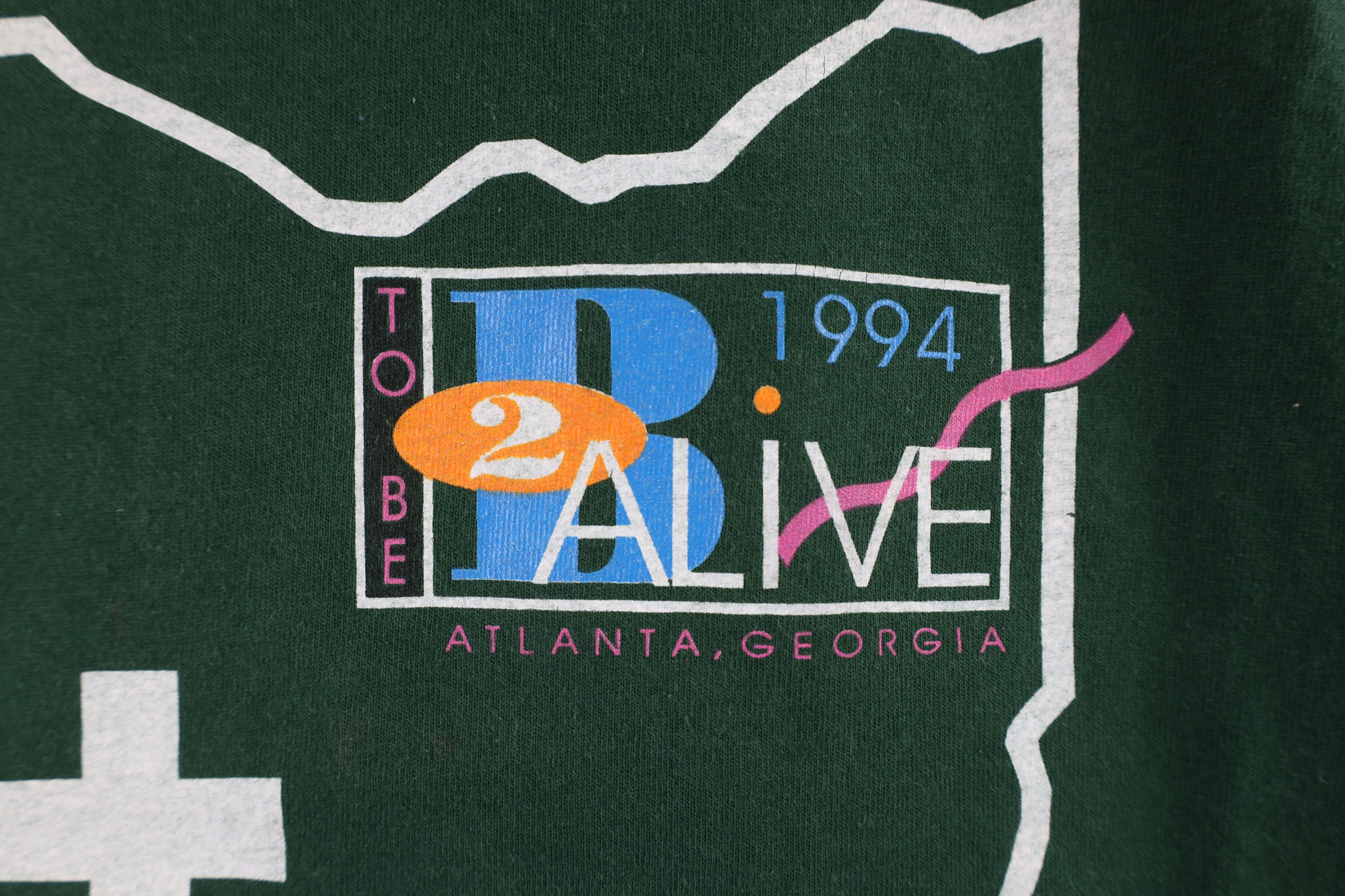 Vintage Vintage 90s To Be Alive 1994 Synod Ohio T-Shirt Green USA Size US XL / EU 56 / 4 - 5 Thumbnail