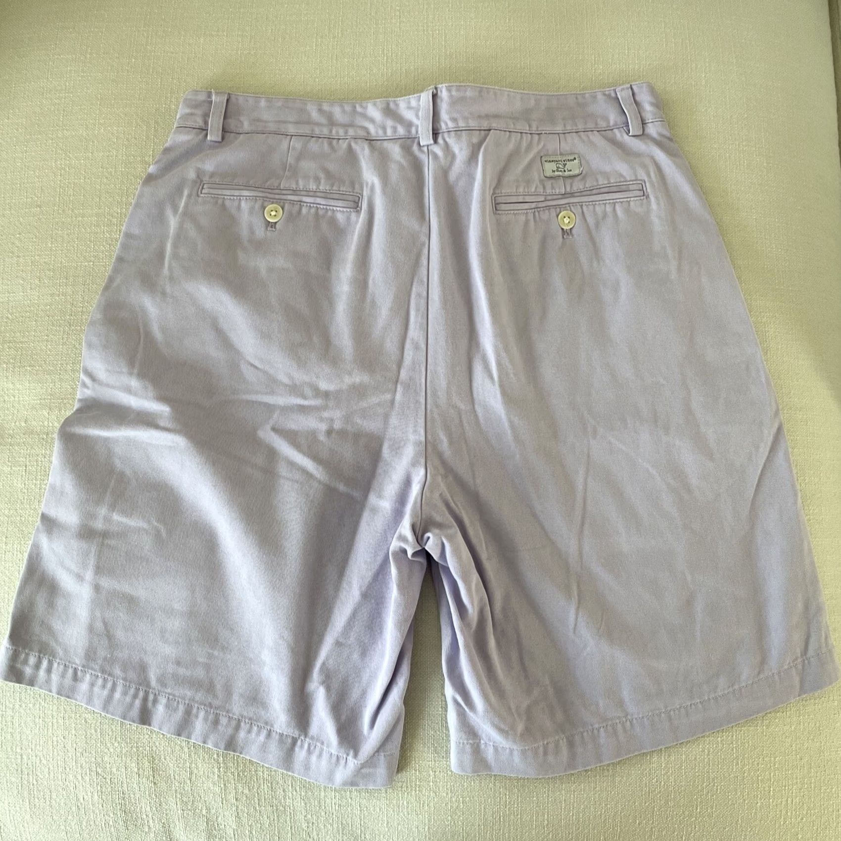 Vineyard Vines VINEYARD VINES Men’s 36 Club Short Chino Cotton Twill Light Purple Golf Preppy Shirt/Hoodie Size US 36 / EU 52 - 2 Thumbnail