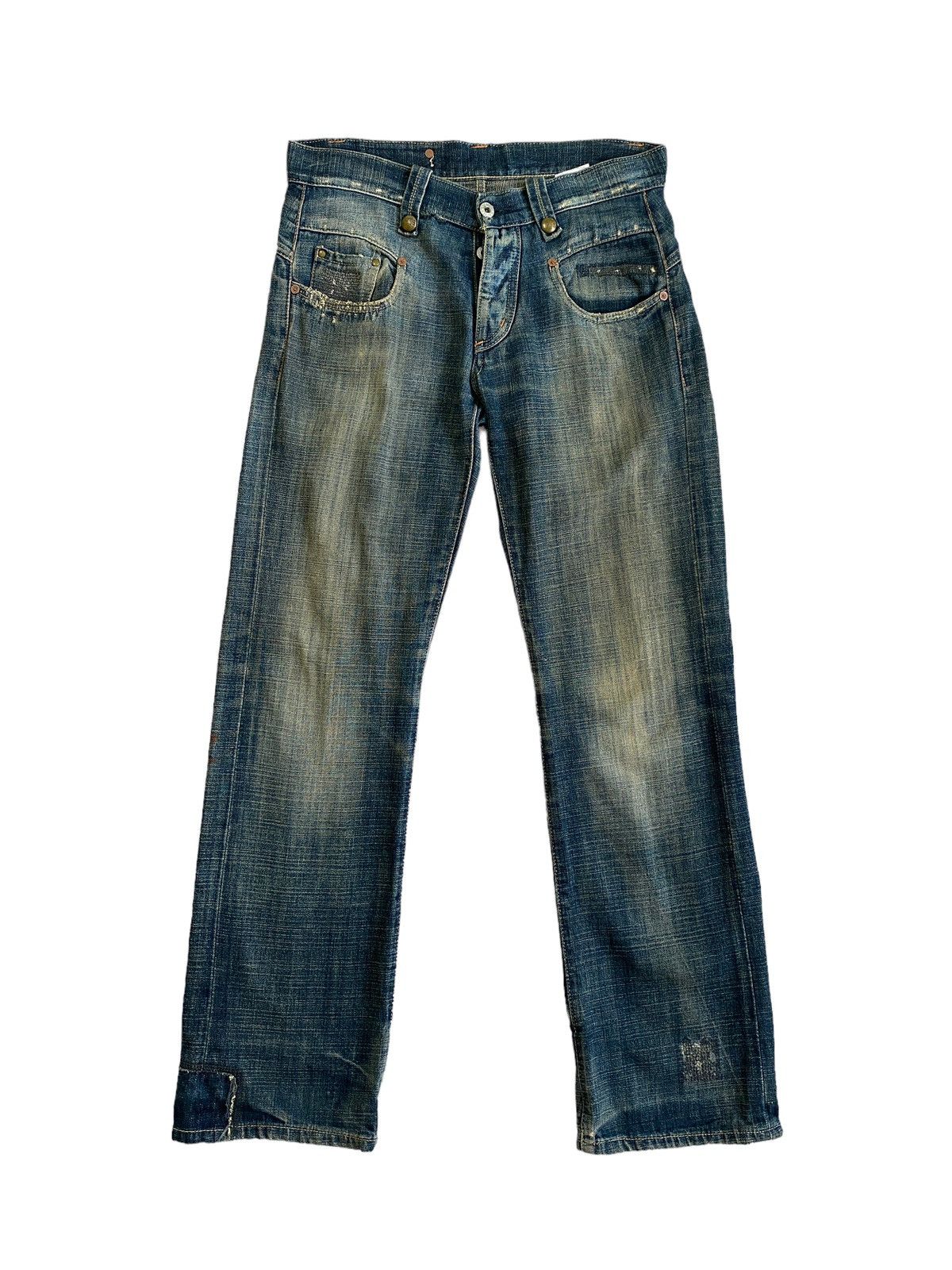 image of G Star Raw x Vintage G-Star Raw Distressed Denim Jeans in Blue, Men's (Size 30)