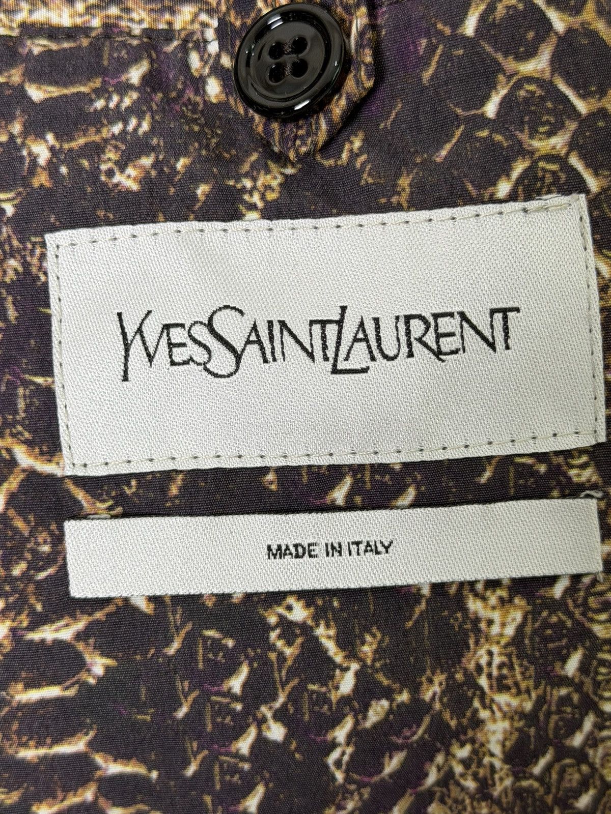 Yves Saint Laurent Yves Saint Laurent Purple and Gold Snakeskin Blouson Jacket Size US M / EU 48-50 / 2 - 7 Thumbnail