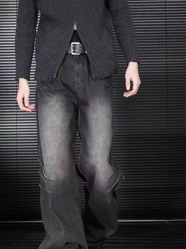 Japanese Brand VIBE High street distressed washed baggy jeans Size US 30 / EU 46 - 5 Thumbnail