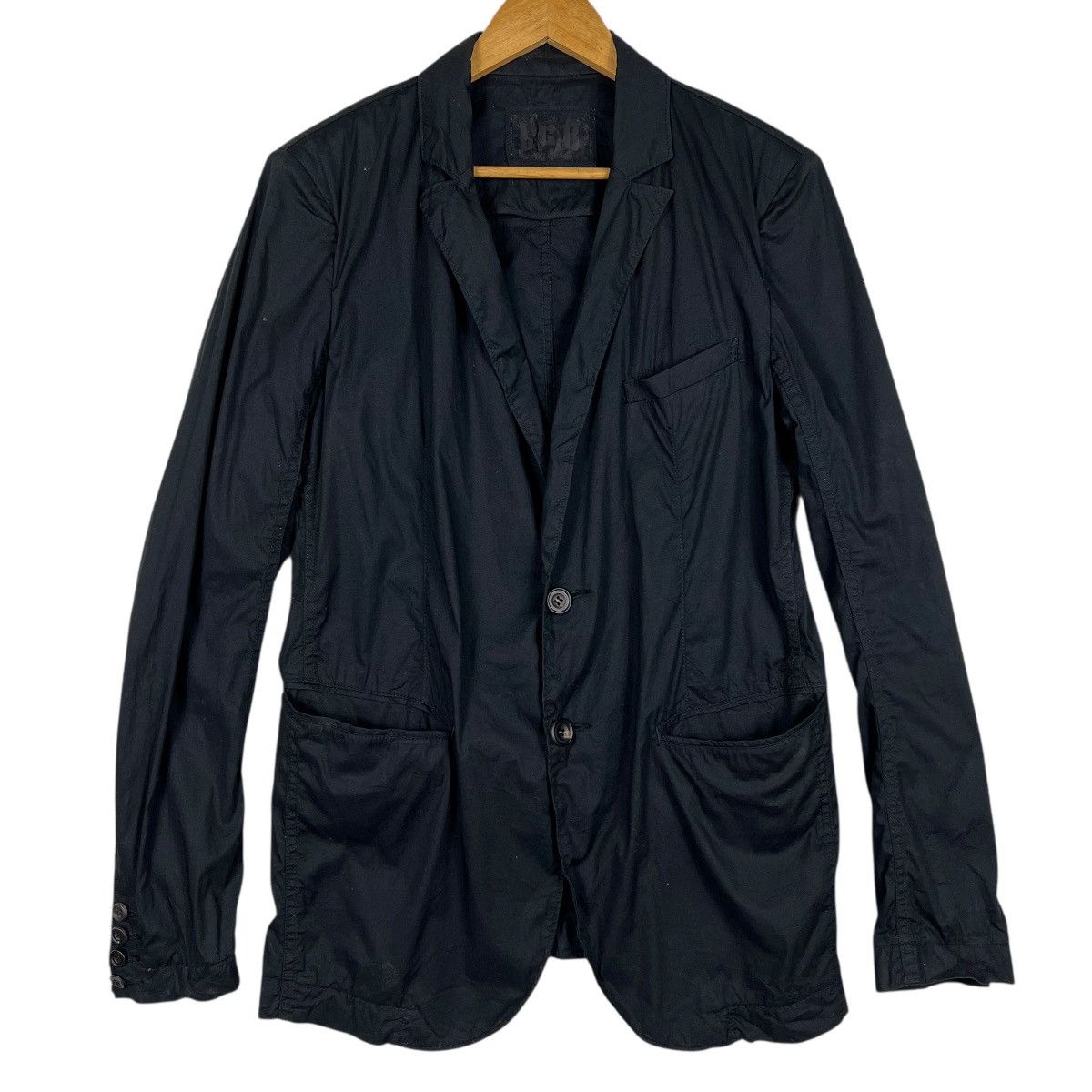 Le Grande Bleu (L.G.B.) 🔥 L.G.B. Le Grande Bleu Maniac Black Goth Wrinkled Blazer Size US M / EU 48-50 / 2 - 1 Thumbnail