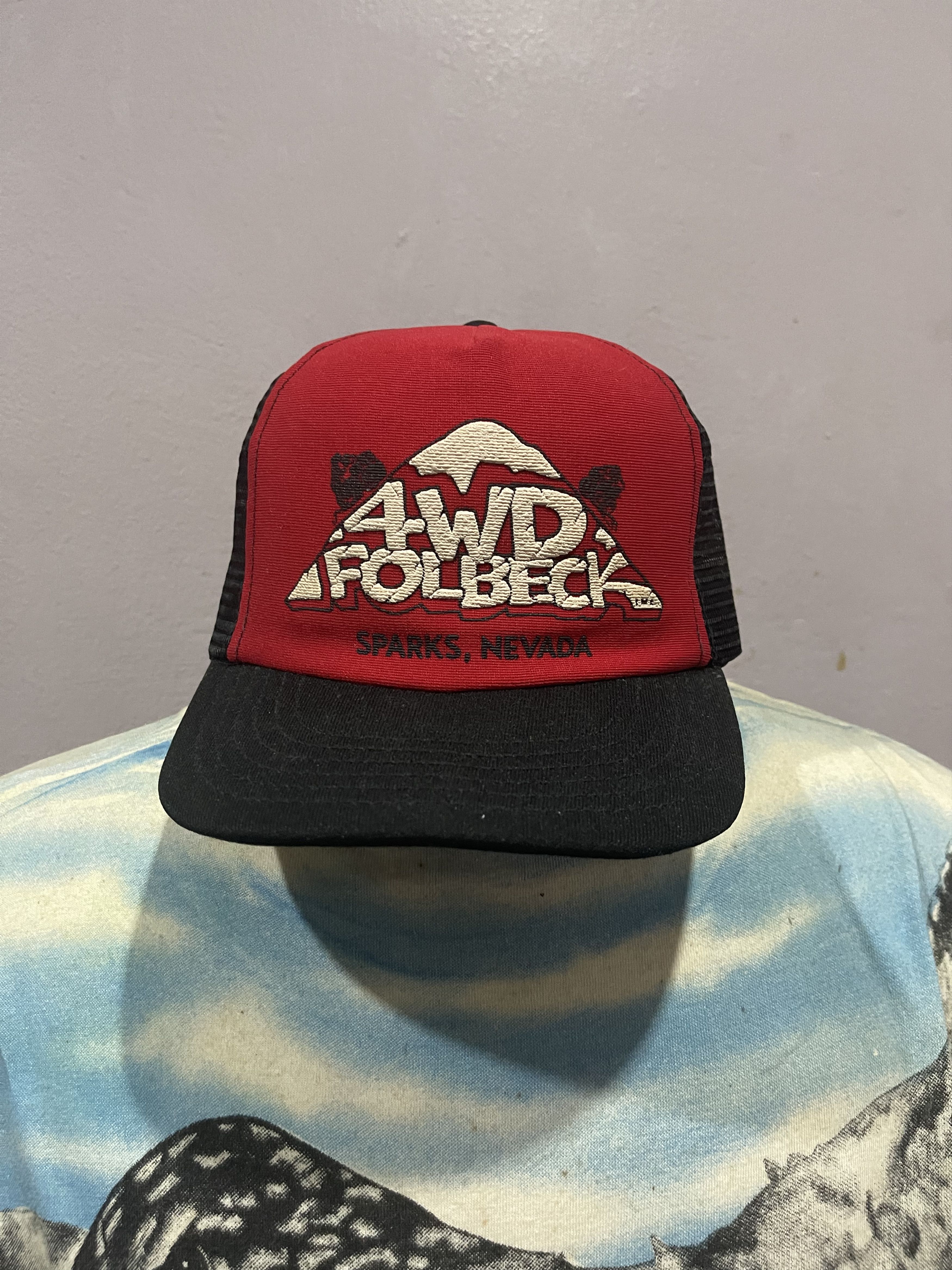 Vintage 4wd Folbeck Sparks Nevada Trucker Hat Cap Size ONE SIZE - 1 Thumbnail