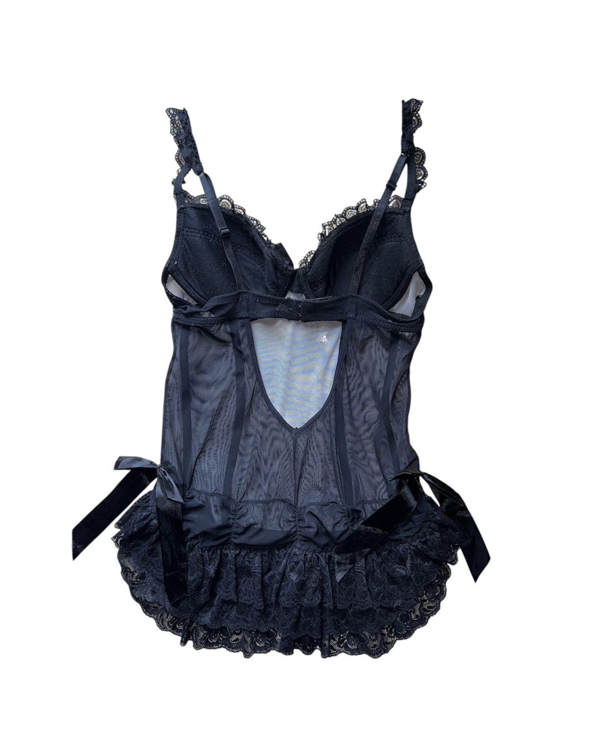 Vivienne Westwood Vintage gray rose lace garters bustiers corset 🥀 Size S / US 4 / IT 40 - 6 Thumbnail