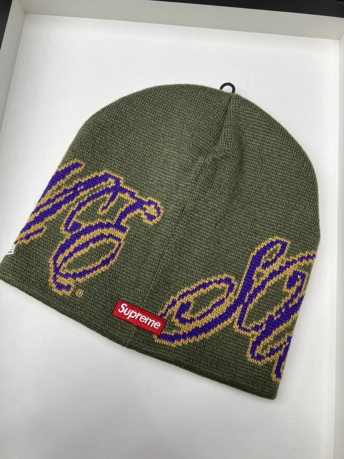 Supreme Supreme New Era Cursive Beanie Size ONE SIZE - 2 Thumbnail