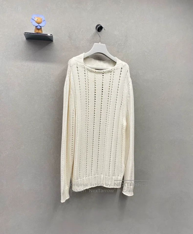 Hermes Hermes Light Beige Openwork Knit Top Size M / US 6-8 / IT 42-44 - 3 Thumbnail