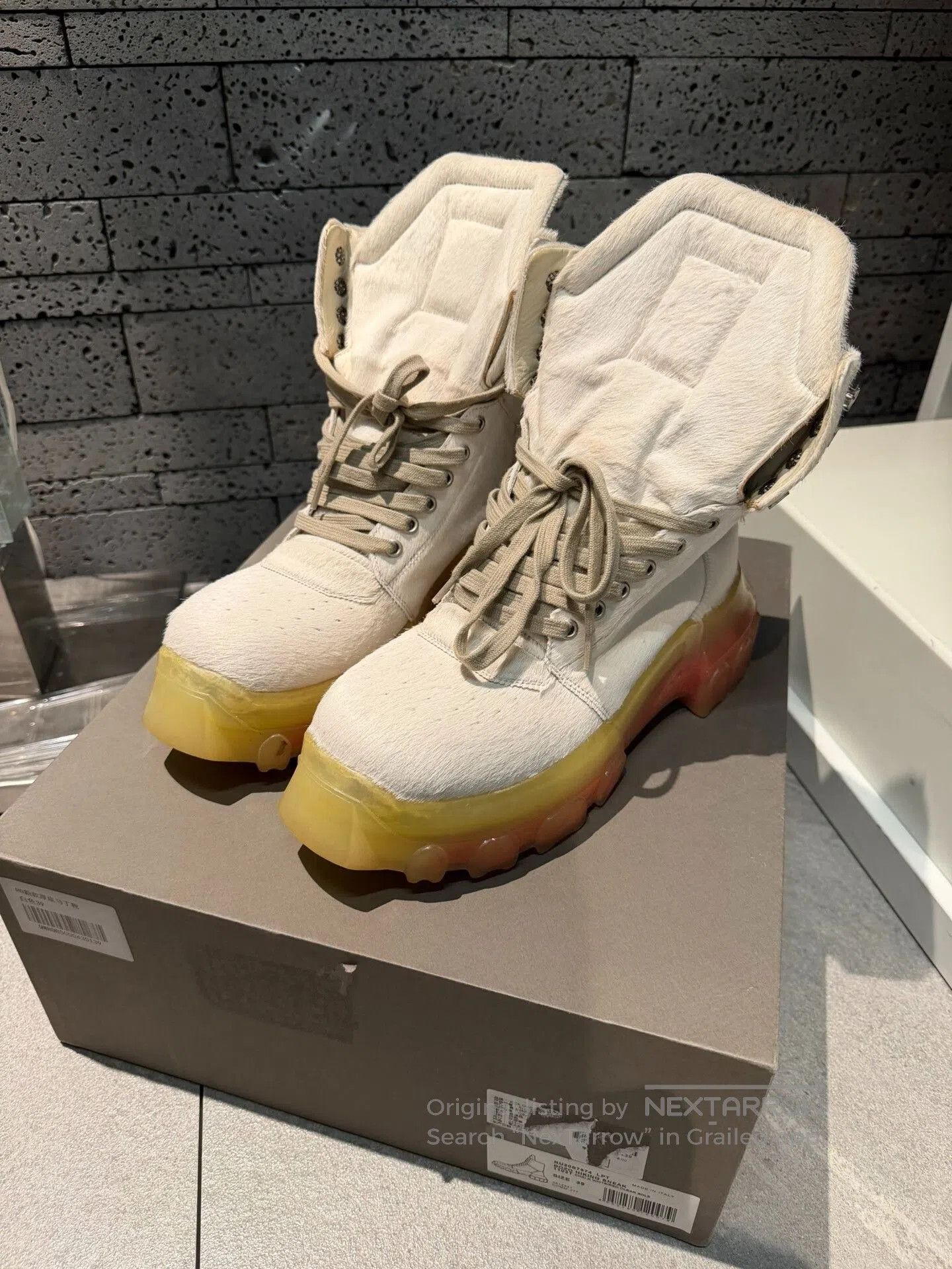 Rick Owens Rick Owens Basketball Sneakers with Rainbow Sole. Size US 6 / EU 39 - 2 Thumbnail