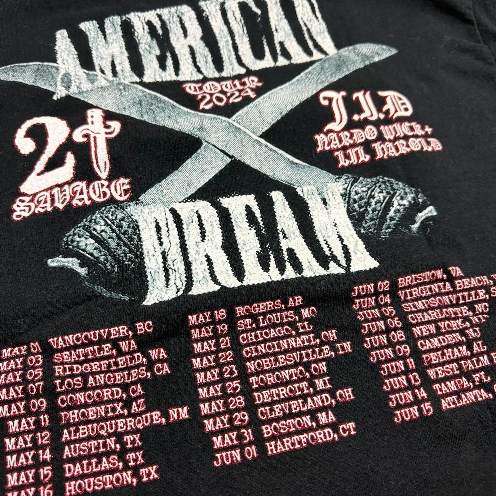 Gildan 21 Savage American Dream Tour Shirt Size Large Size US L / EU 52-54 / 3 - 7 Thumbnail