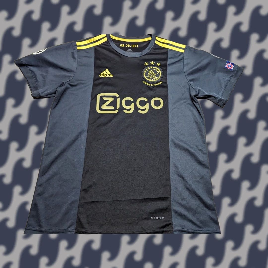 Adidas Adidas Ajax 3rd Champions League Jersey L Black 100% Polyester Football Quick Dry Mens T-Shirt Size US L / EU 52-54 / 3 - 1 Thumbnail