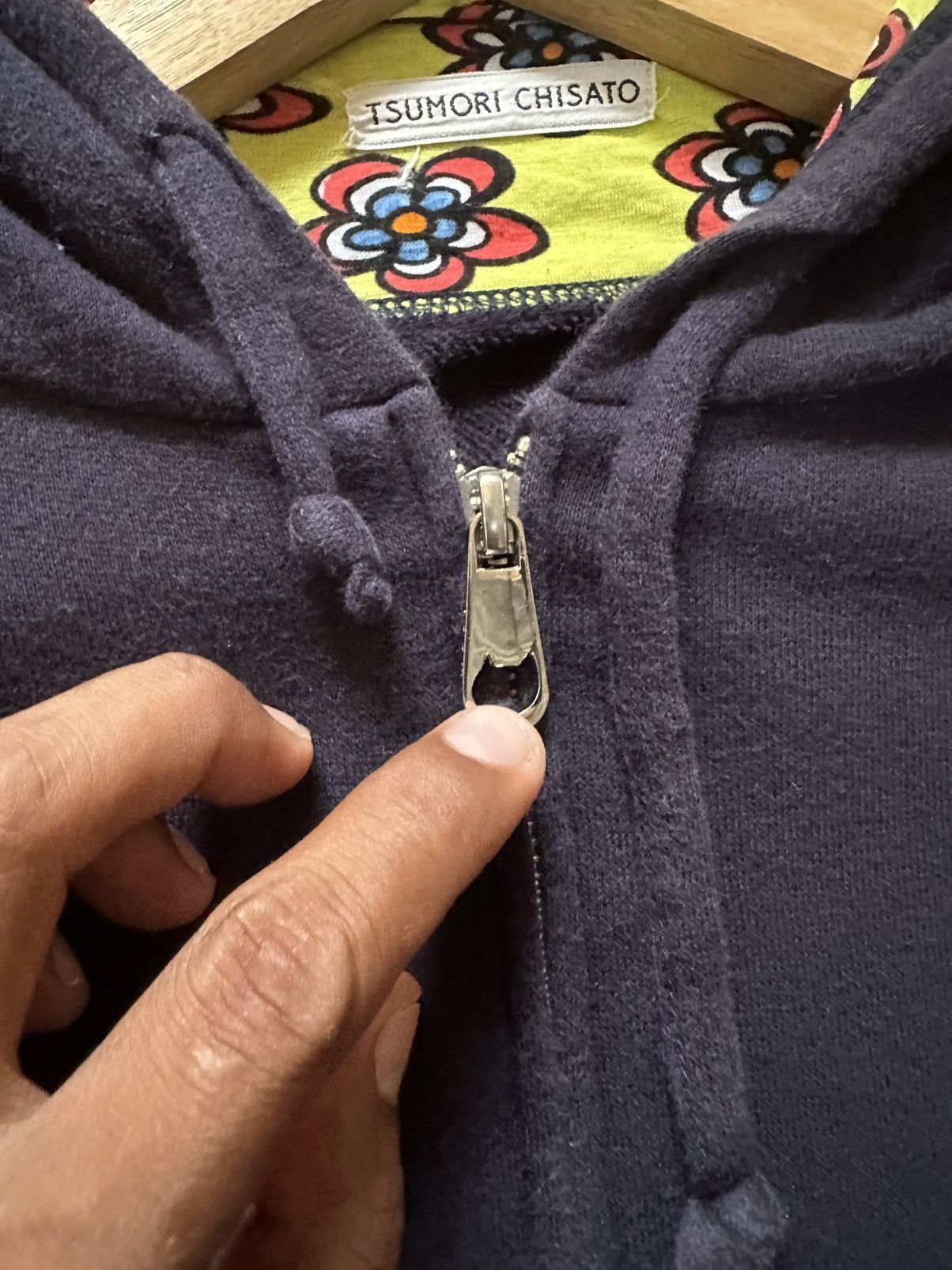 Tsumori Chisato TSUMORI CHISATO Floral Lined Zip Hoodie Size M / US 6-8 / IT 42-44 - 4 Thumbnail