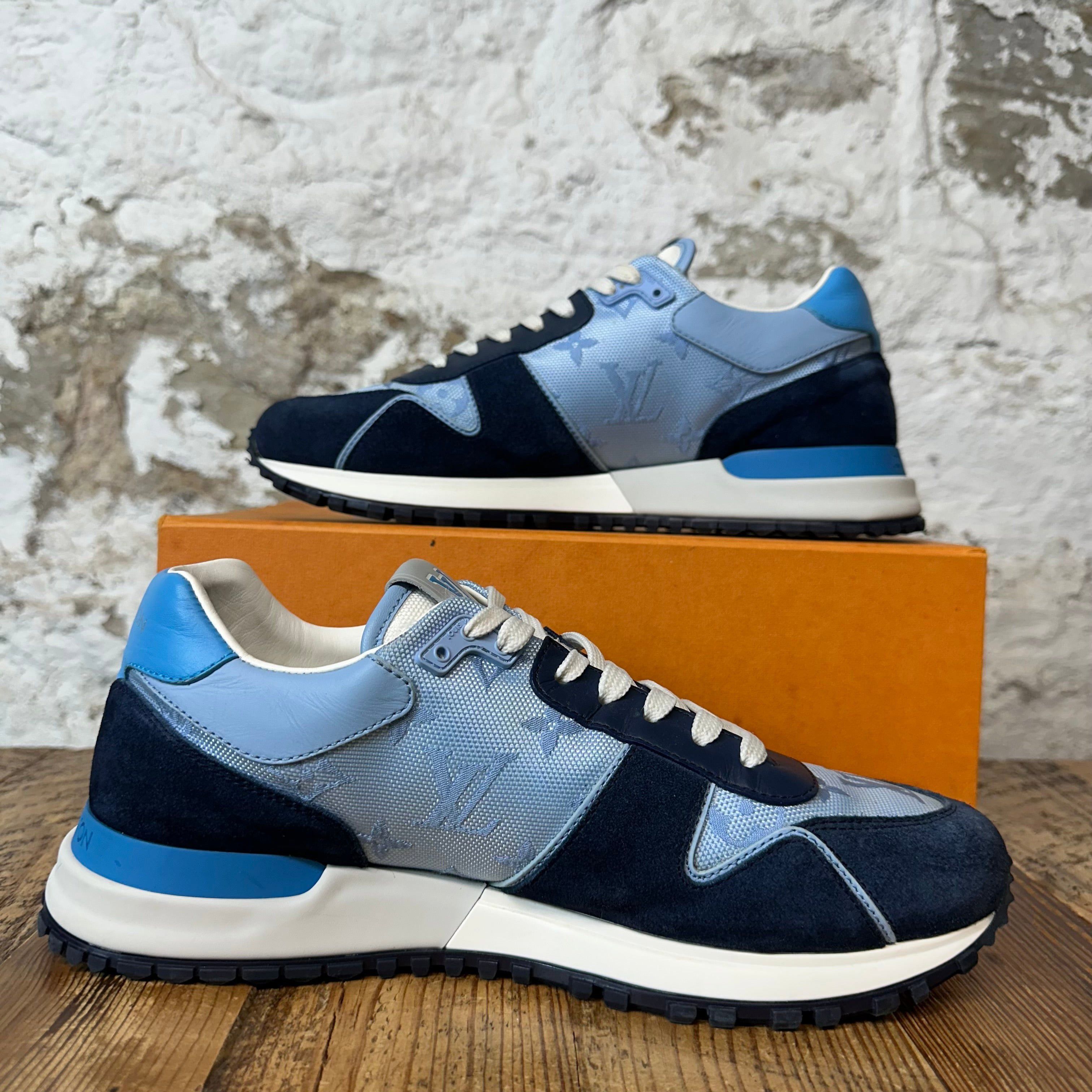 Louis Vuitton Louis Vuitton Blue Monogram Runaway Sneaker Sz 6.5 (5LV) Size US 6.5 / EU 39-40 - 2 Thumbnail