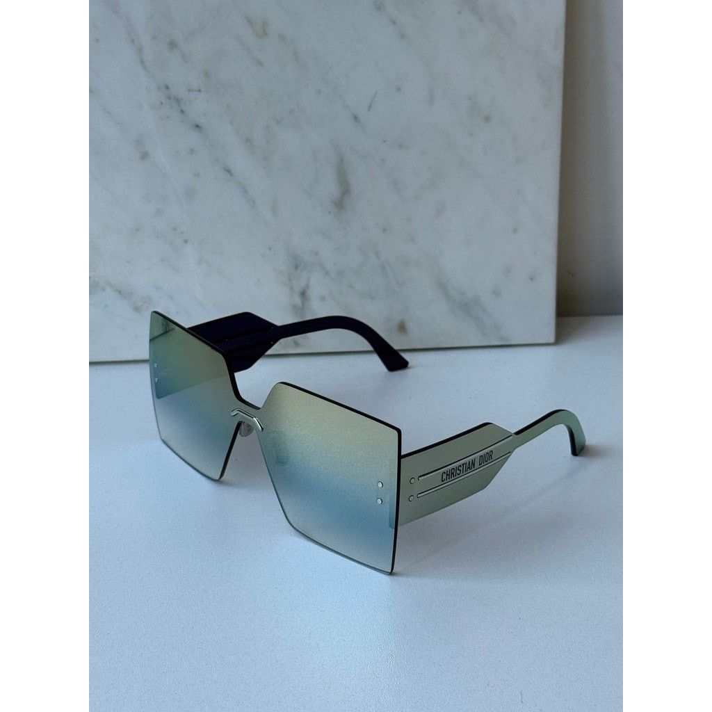 Dior NEW Dior DiorClub M5U Rimless Square Sunglasses Gold Mirror Size ONE SIZE - 6 Thumbnail