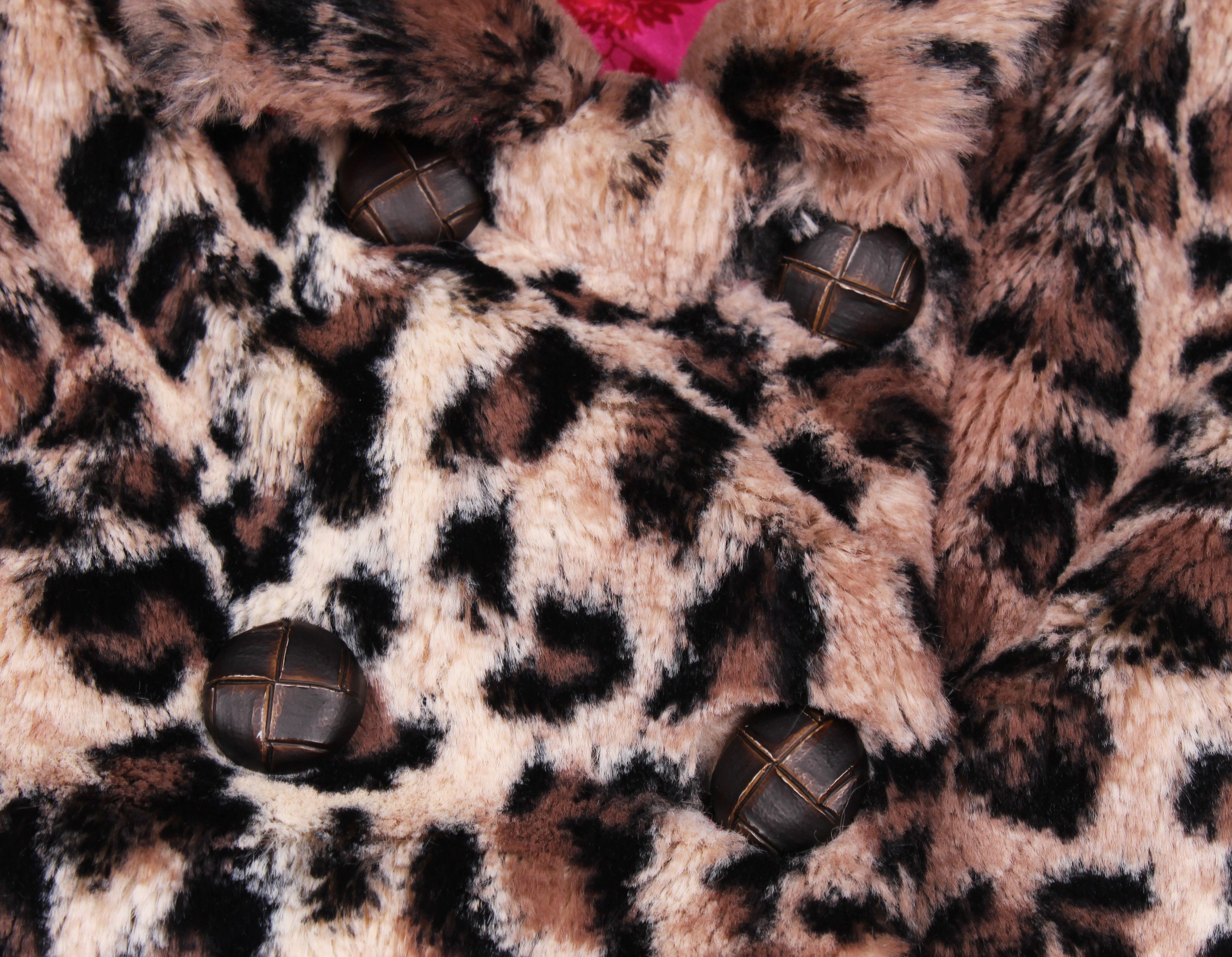 Kenzo Kenzo Kids Leopard Faux Fur Coat Jacket 12A Size XXS / US 00 / IT 34 - 4 Thumbnail