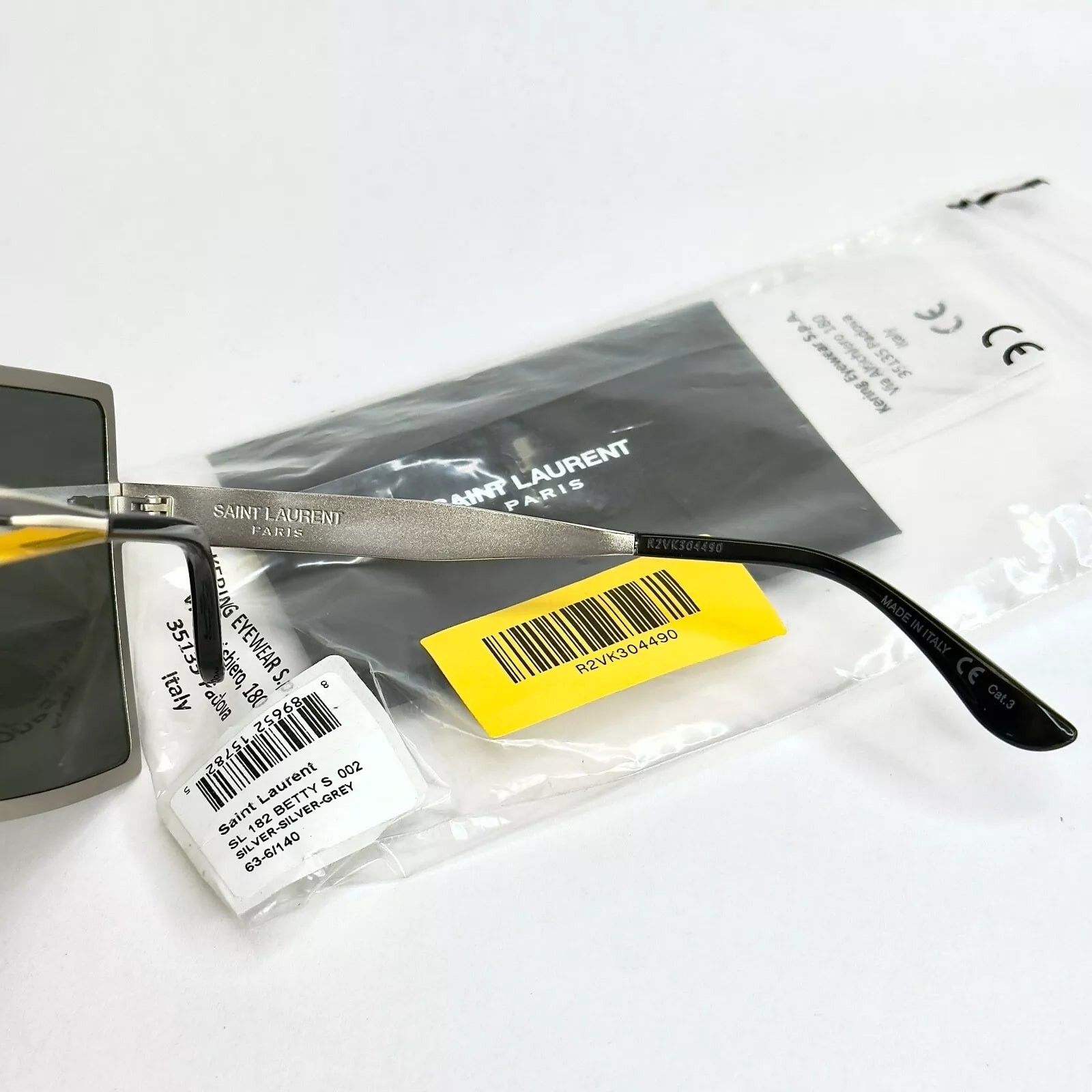 Yves Saint Laurent SAINT LAURENT BETTY SL 182 SL182 Silver 002 Sunglass YSL Size ONE SIZE - 3 Thumbnail