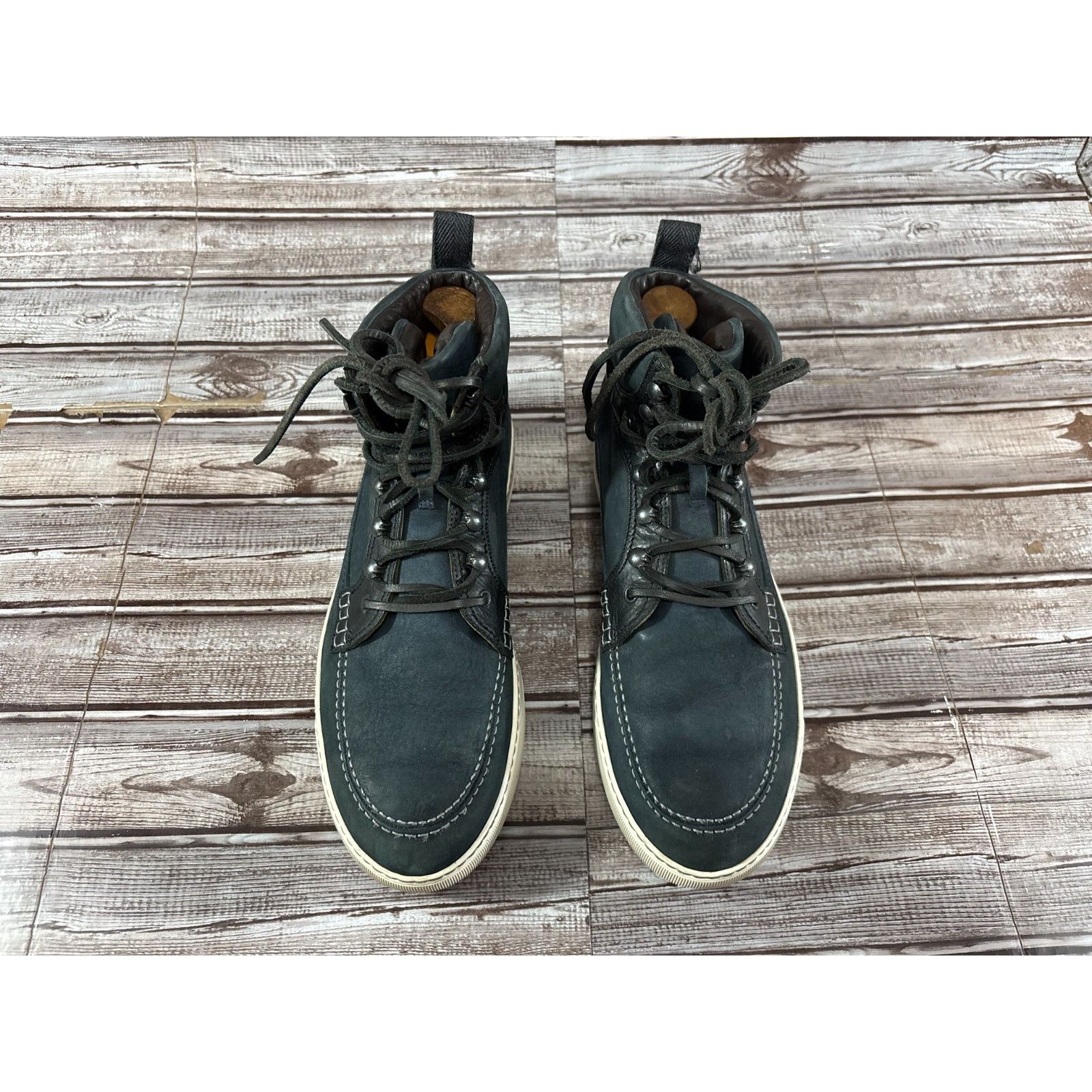 Lanvin Lanvin High Top suede Sneaker size 10 color blue / black / w Size US 10 / EU 43 - 2 Thumbnail