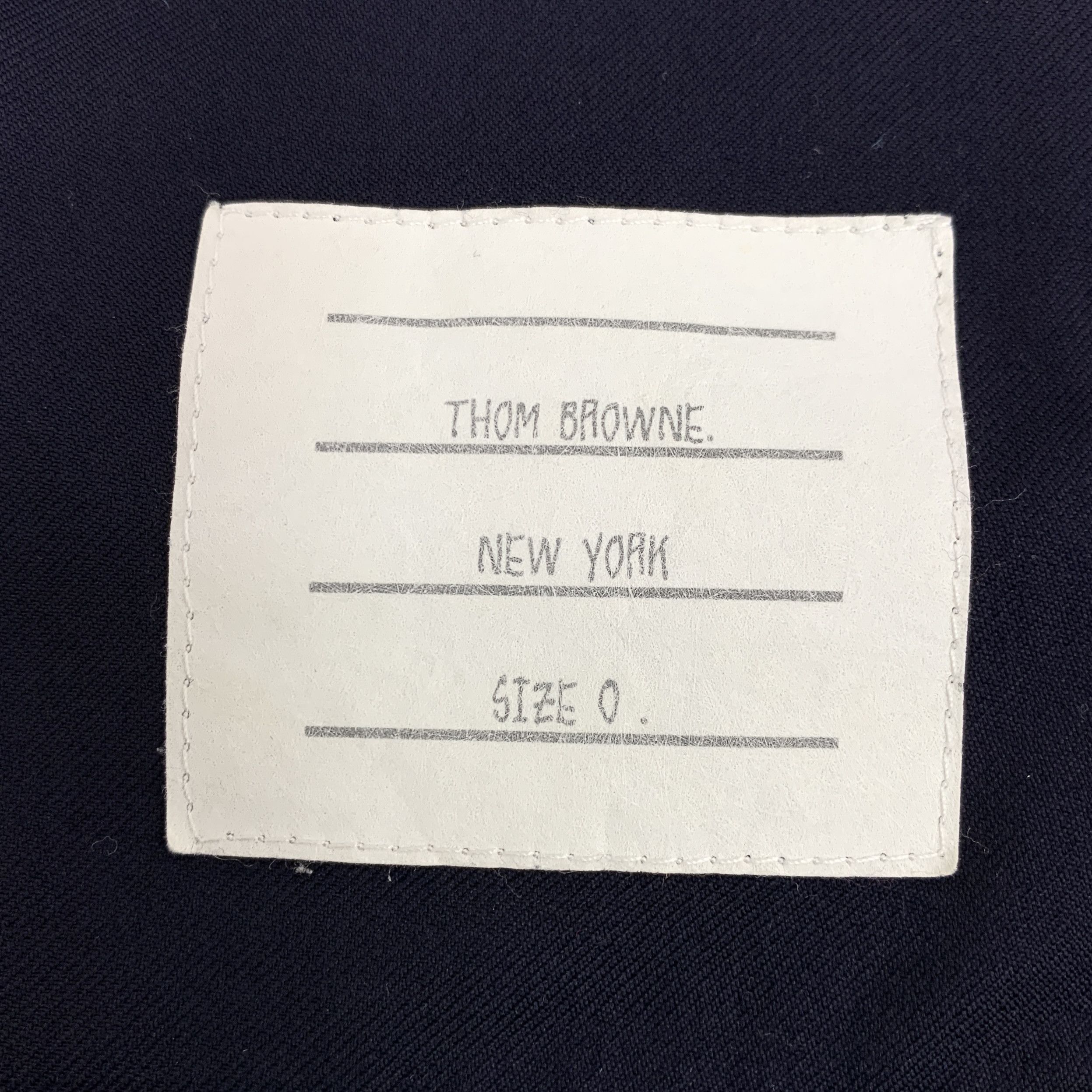 Thom Browne Thom Browne Navy Wool 3-Stripes Hooded Zip Jacket (XS) Size US XS / EU 42 / 0 - 4 Thumbnail