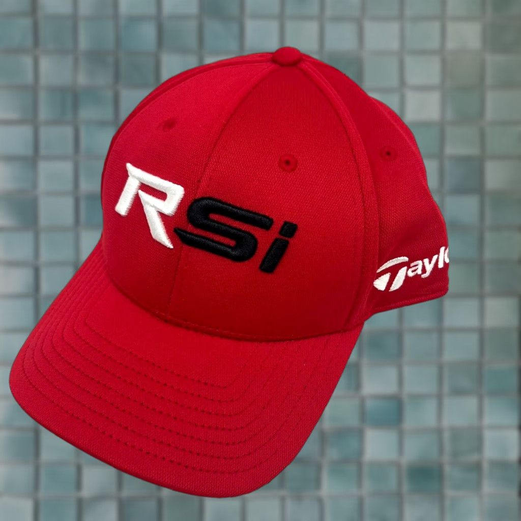 TaylorMade TaylorMade Golf RSI Adjustable Baseball Cap Hat Red Embroidered Size ONE SIZE - 1 Thumbnail