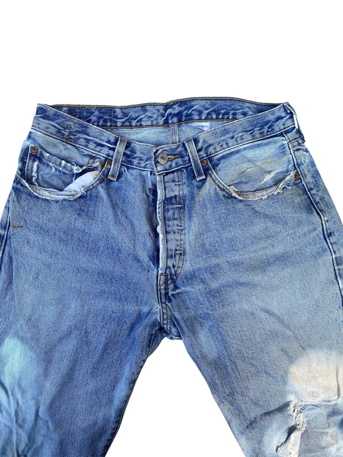 Levi's Vintage Trashed Levis 501 Jeans Distressed Size US 30 / EU 46 - 3 Thumbnail