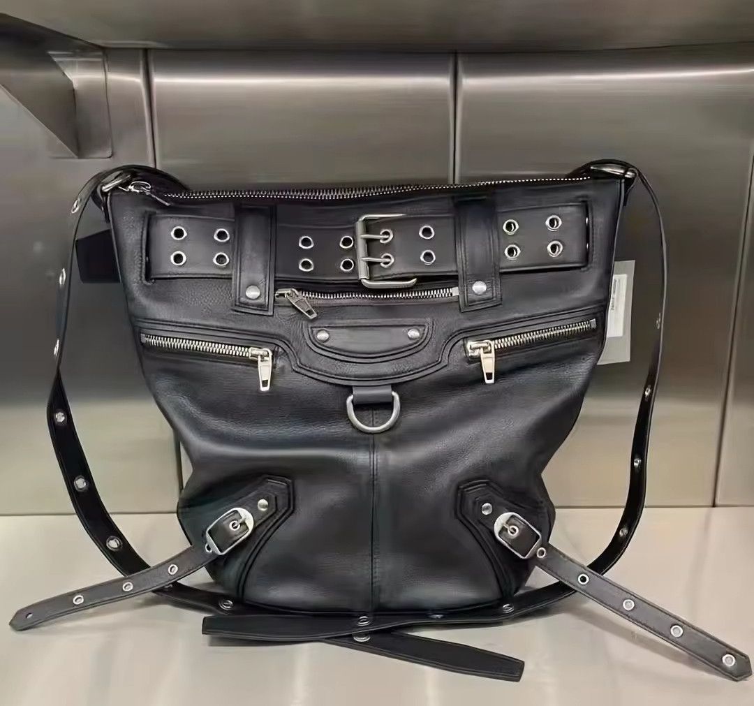 Leather × Vintage High Street Vintage Moto Biker Handbags Size ONE SIZE - 3 Thumbnail