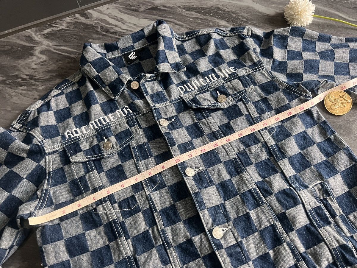 Rocawear Roca Wear : Check Board Pattern Denim Jacket Size US M / EU 48-50 / 2 - 14 Thumbnail